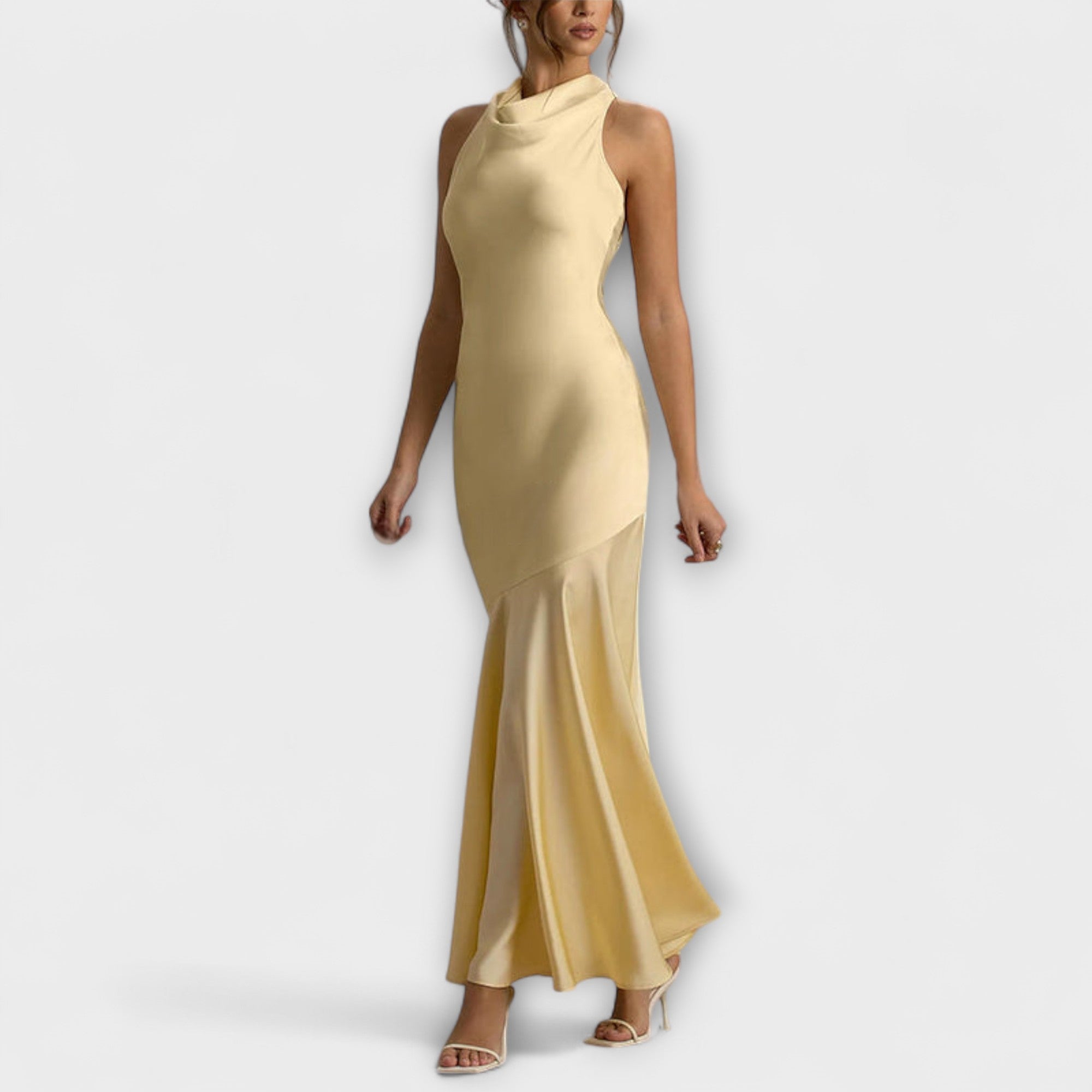 Lennon - Elegant Maxi Kjole i Satin
