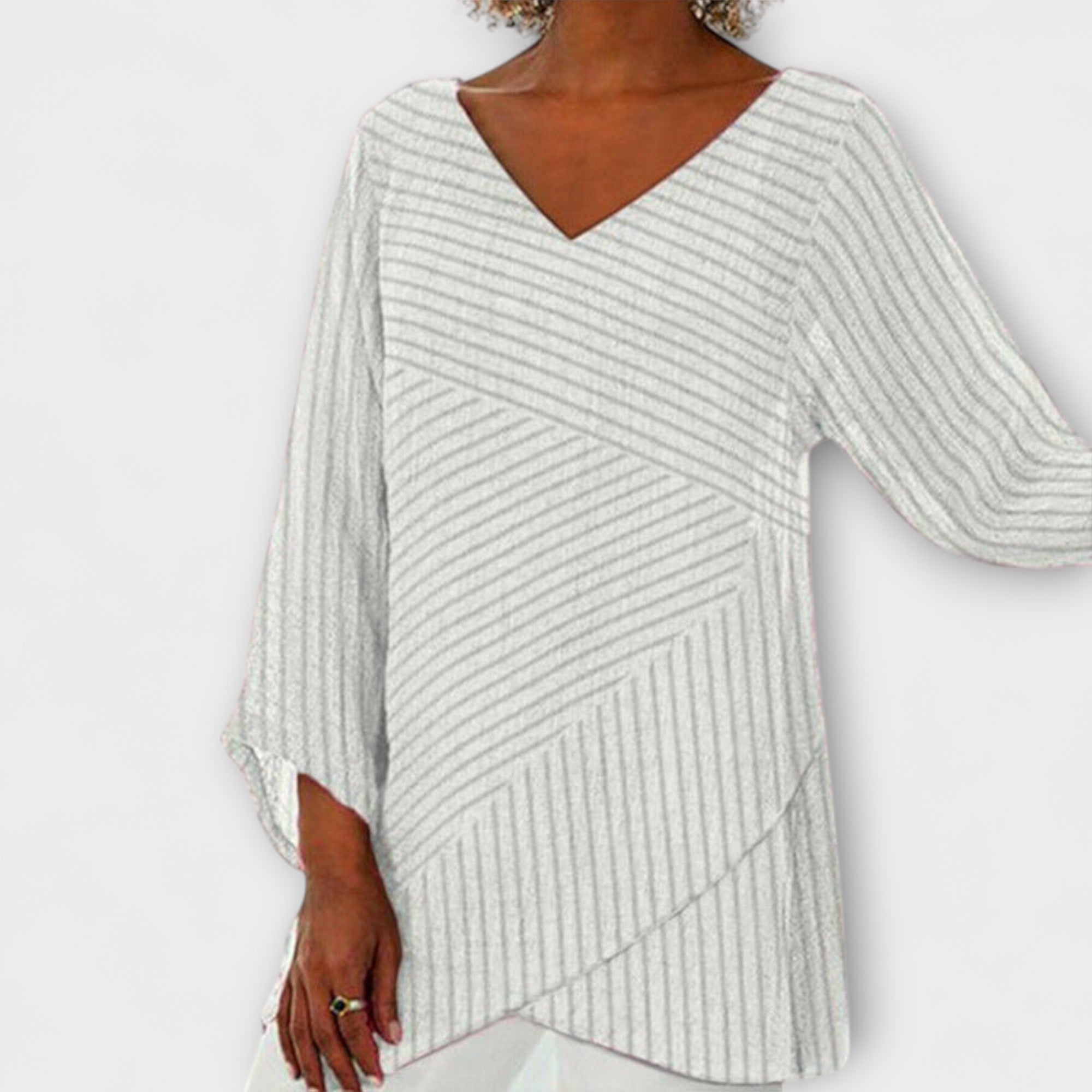 Penelope - Stribet Draperet Top
