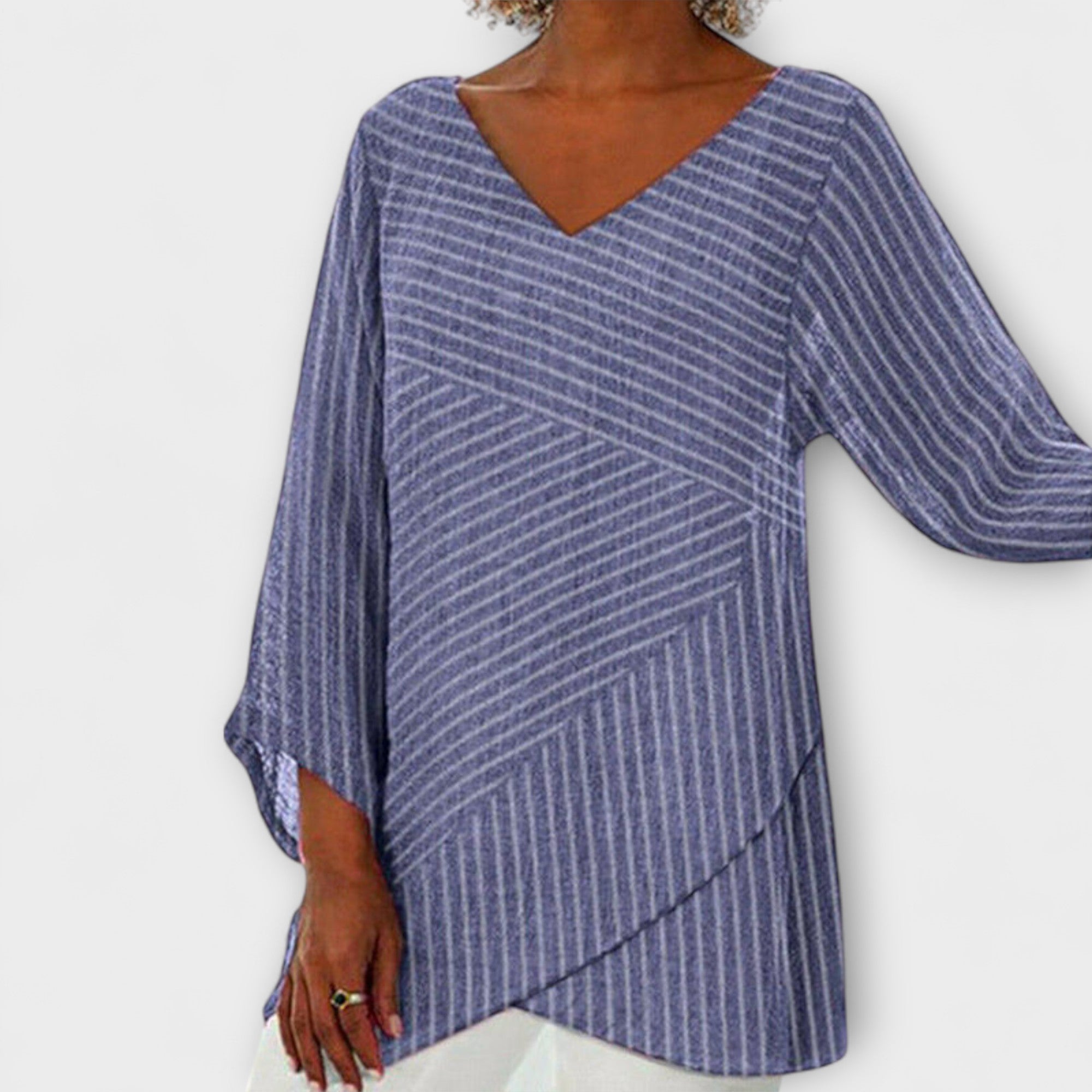 Penelope - Stribet Draperet Top