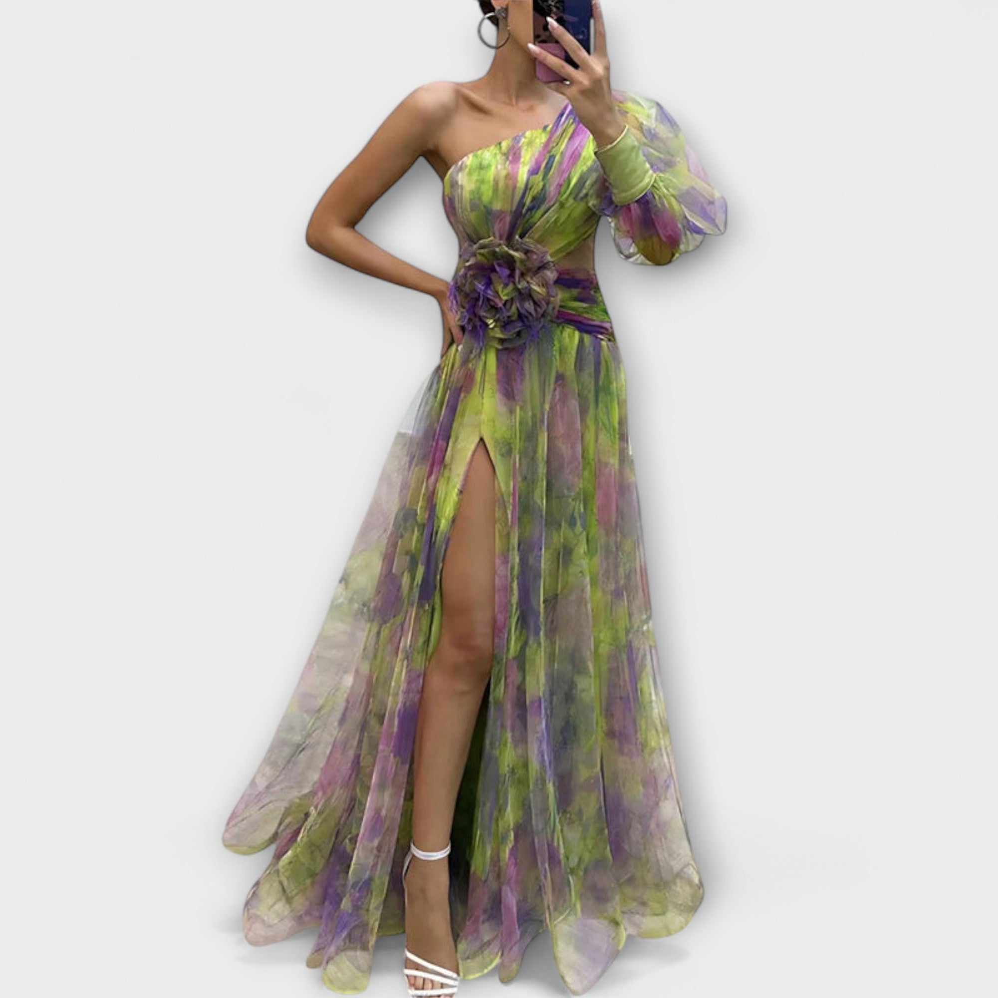 Minna – Asymmetrisk Amelie Maxi Kjole