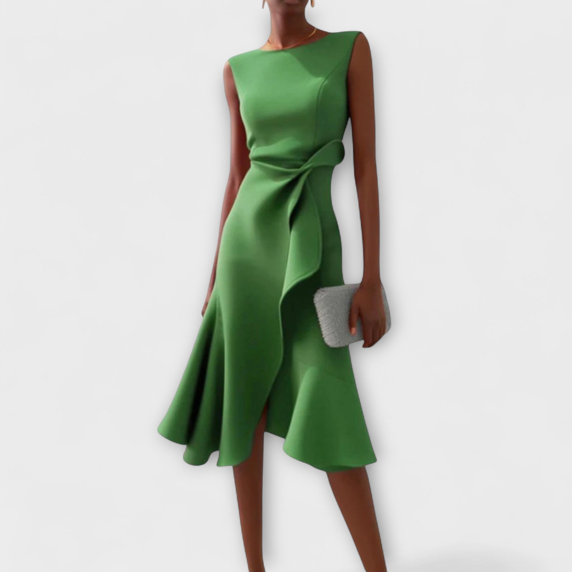 Juliette – Draperet Asymmetrisk Midi Kjole
