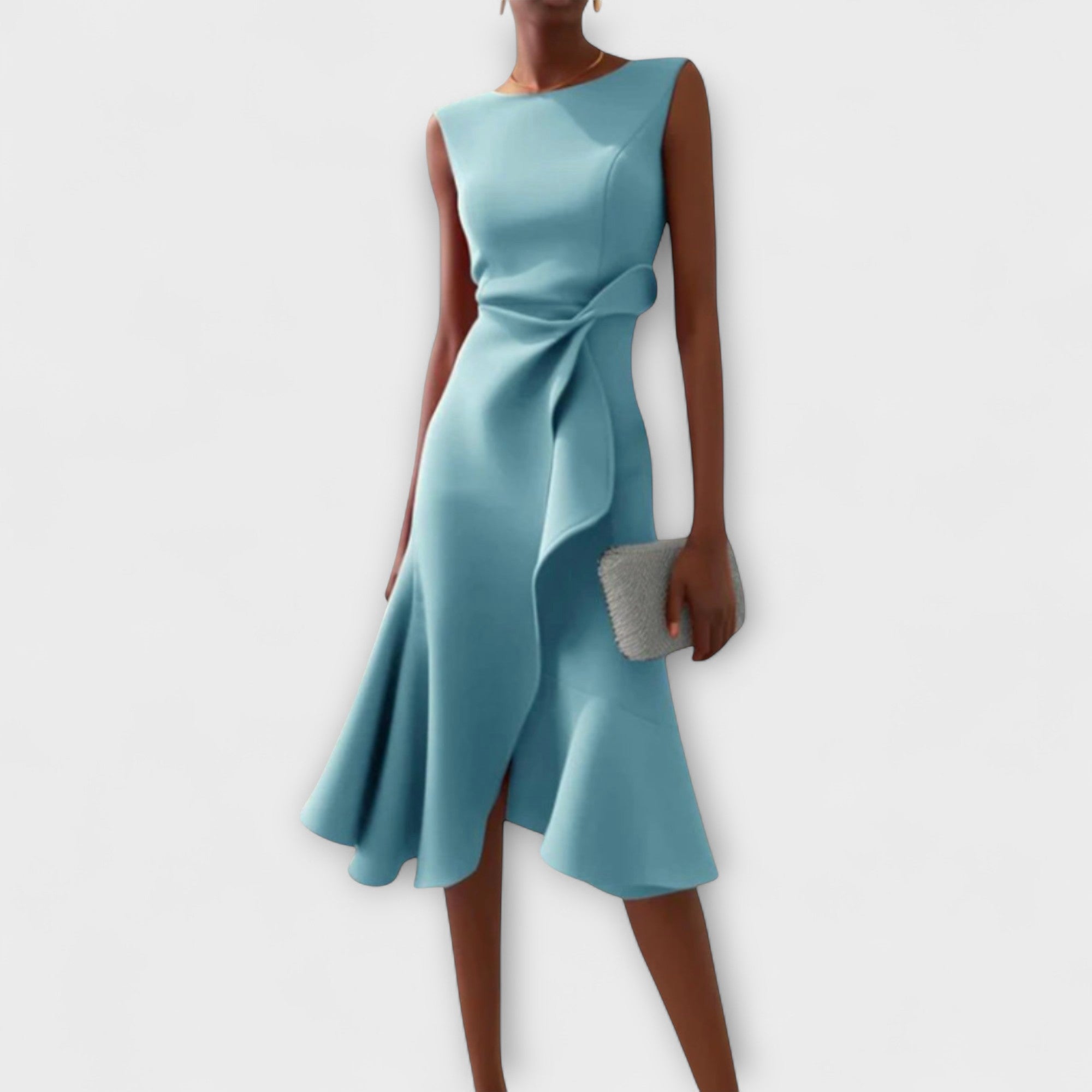 Juliette – Draperet Asymmetrisk Midi Kjole
