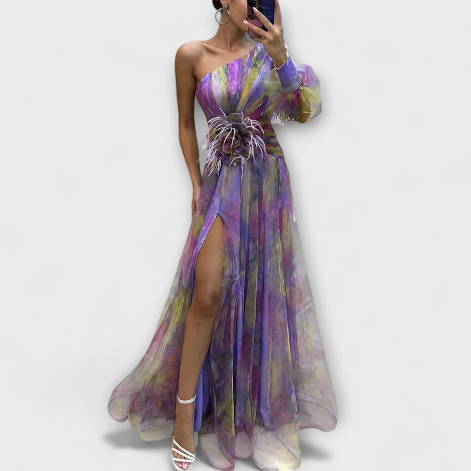 Minna – Asymmetrisk Amelie Maxi Kjole