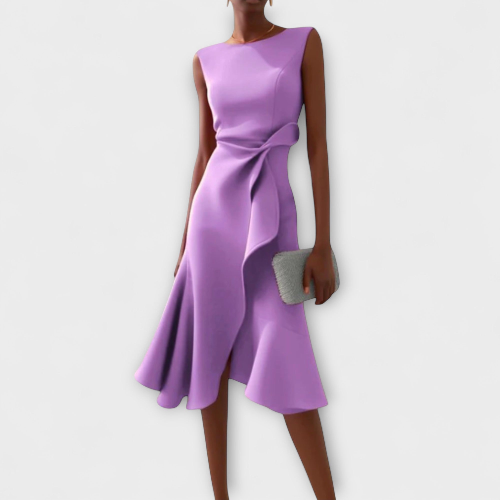Juliette – Draperet Asymmetrisk Midi Kjole