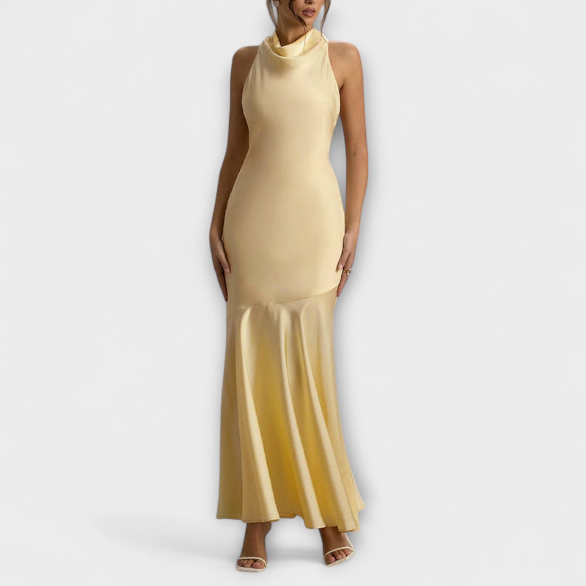 Lennon - Elegant Maxi Kjole i Satin