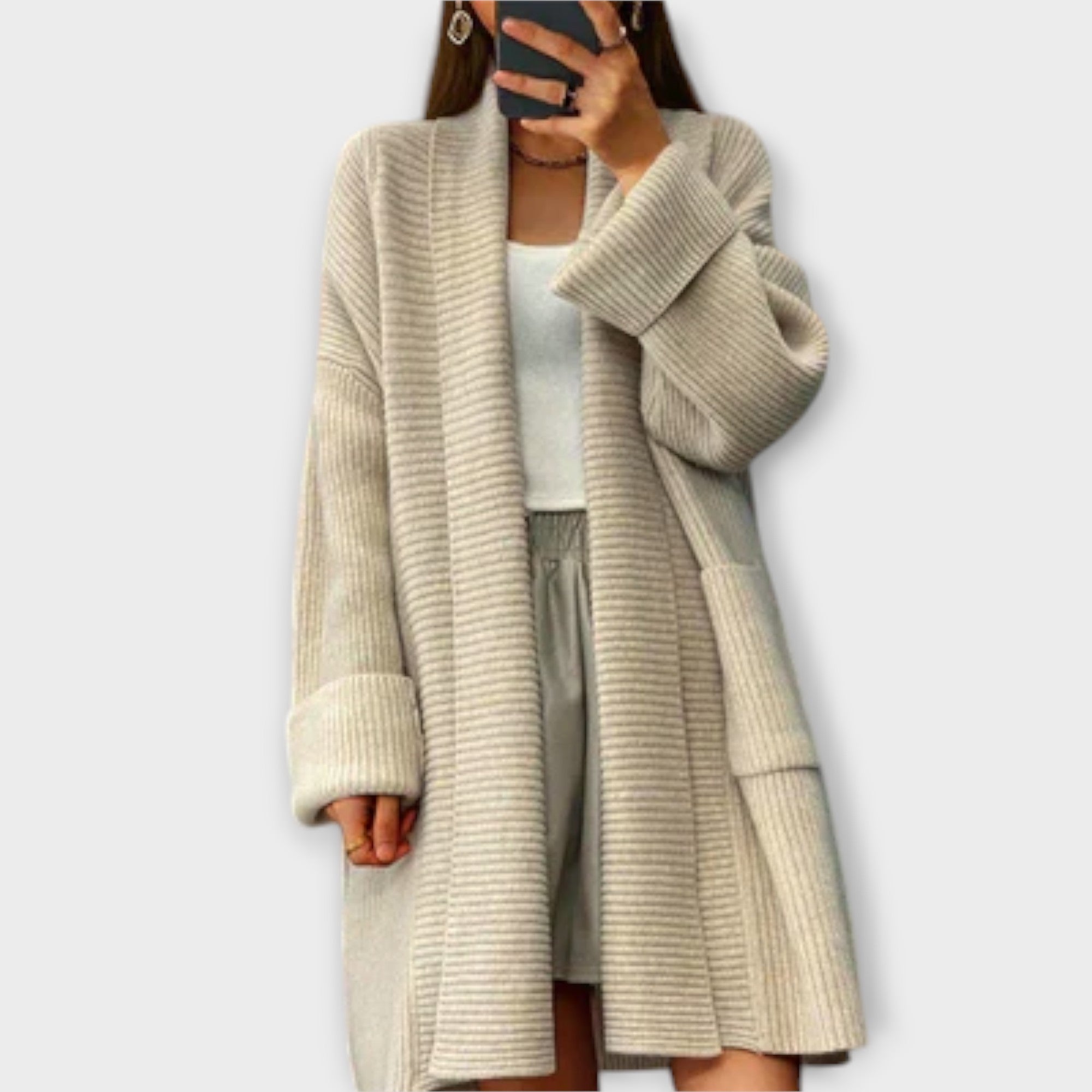 Euphemia - Lang Strik Cardigan