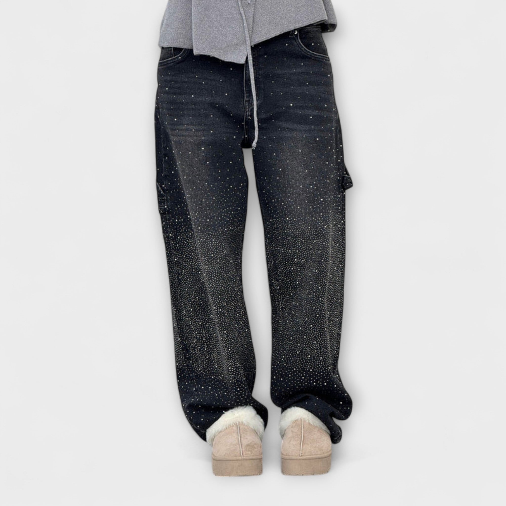 Fable - Shine Denim Jeans i Balloon Carpenter Stil