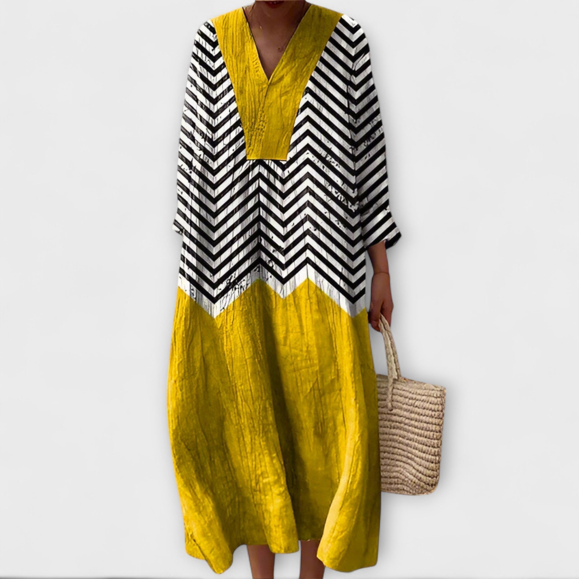 Julia - Elegant Kjole med Geometrisk Design