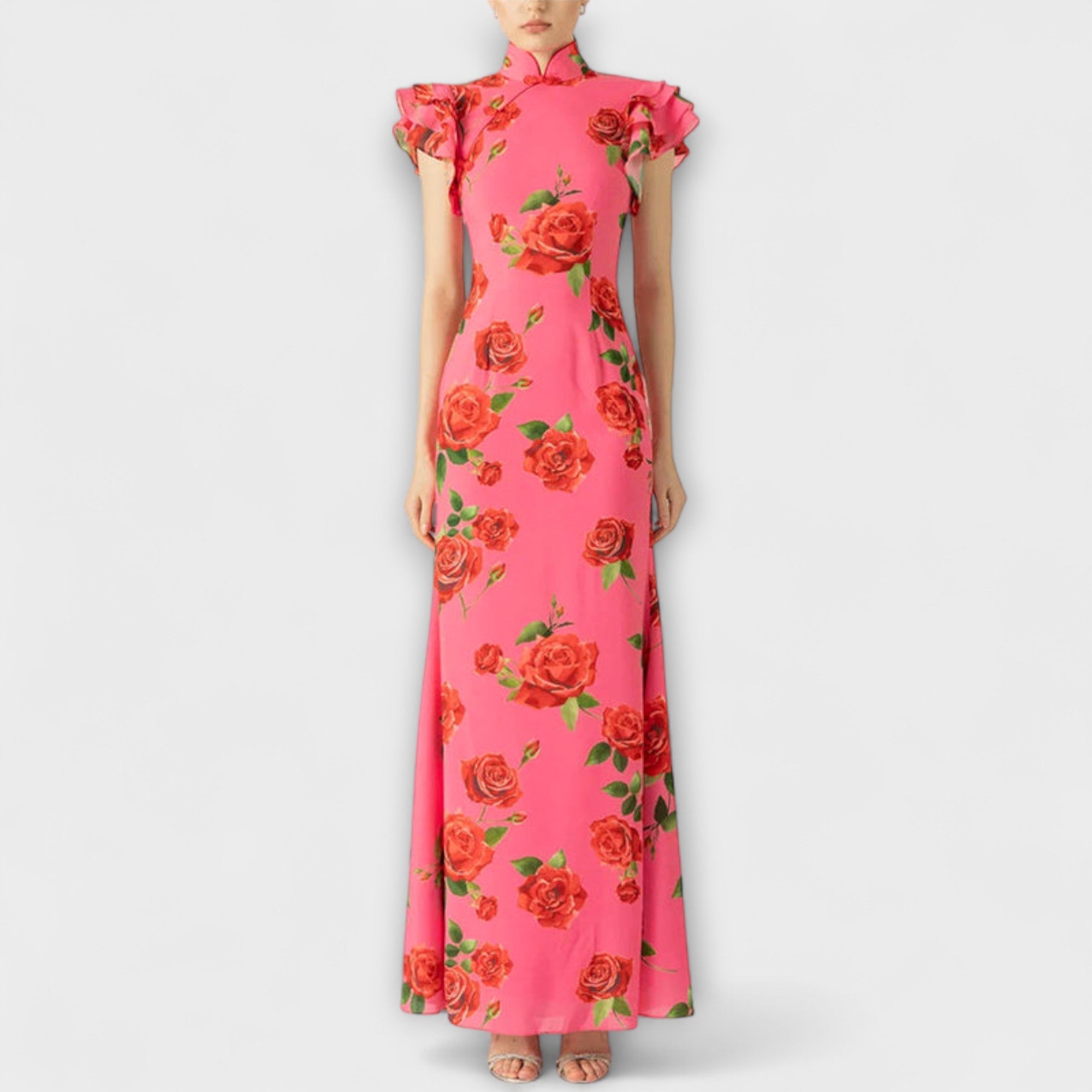 Luna - Maxi Kjole med Blomsterprint