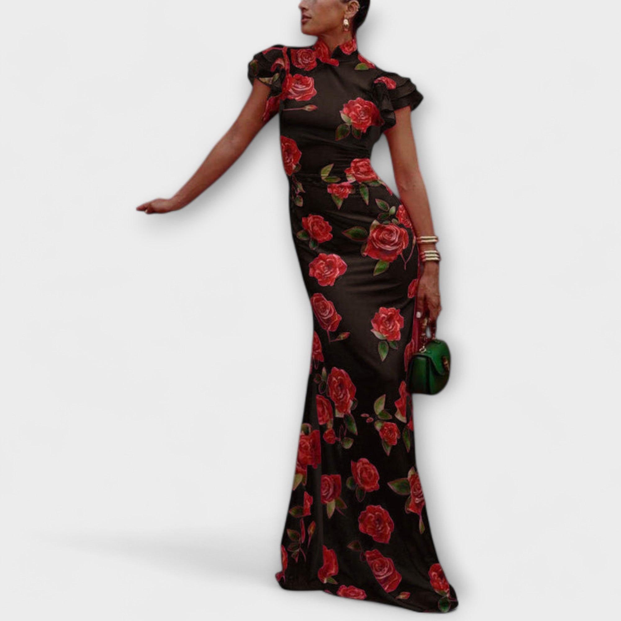Luna - Maxi Kjole med Blomsterprint