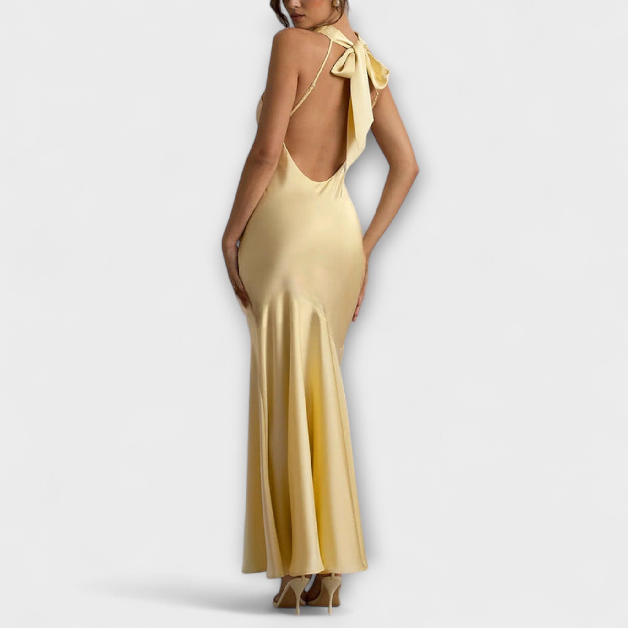 Lennon - Elegant Maxi Kjole i Satin