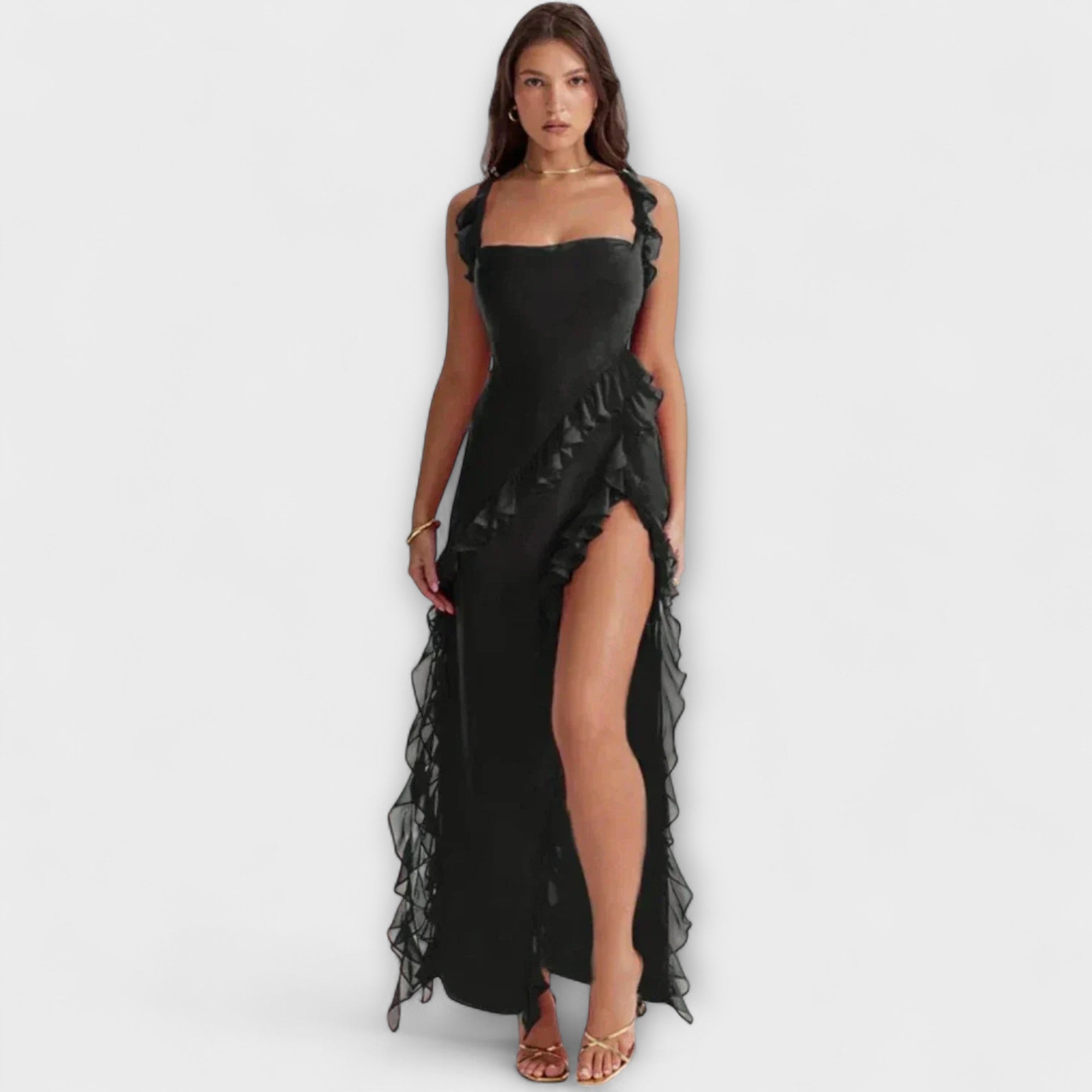 Lara - Stilfuld Maxi Kjole med Slids