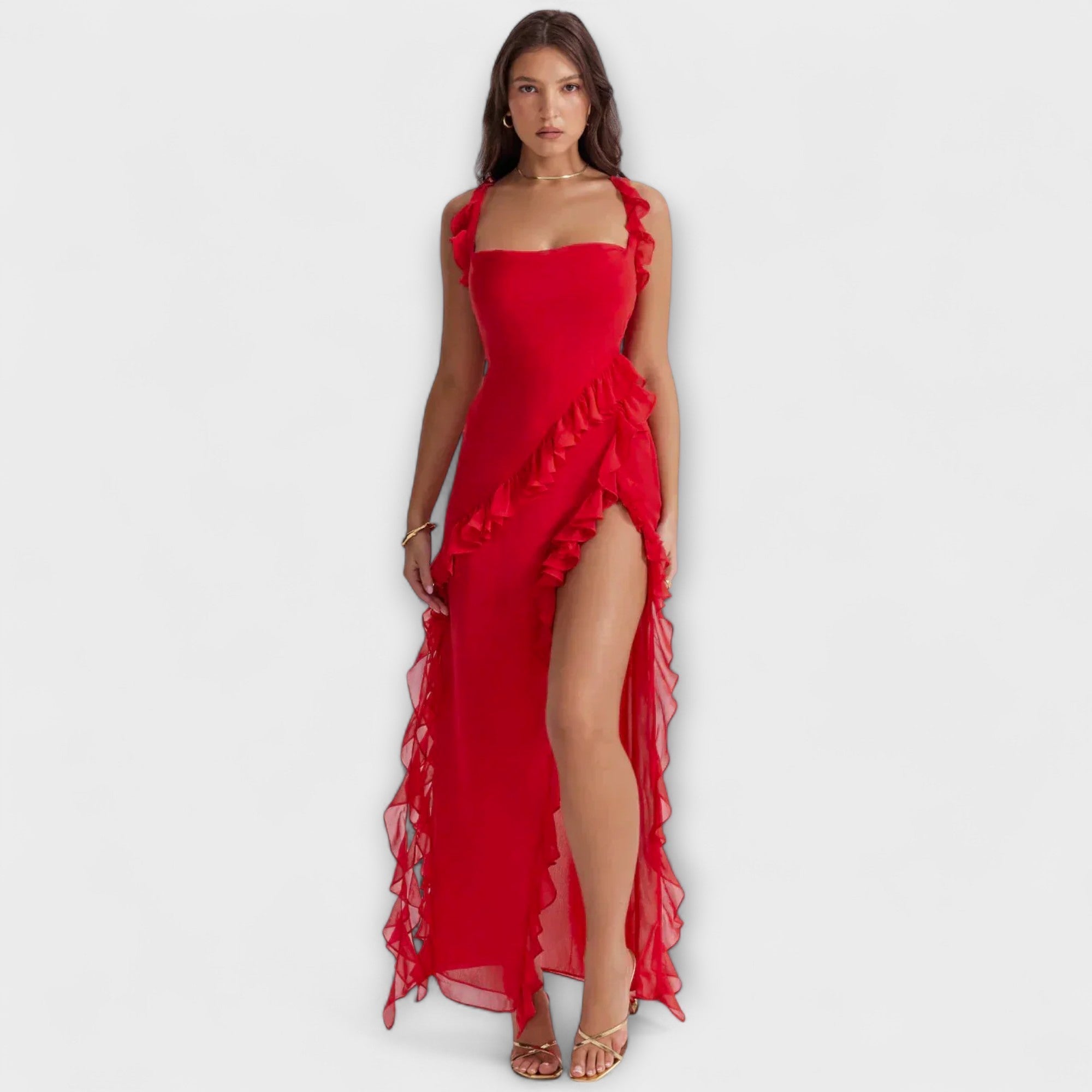 Lara - Stilfuld Maxi Kjole med Slids
