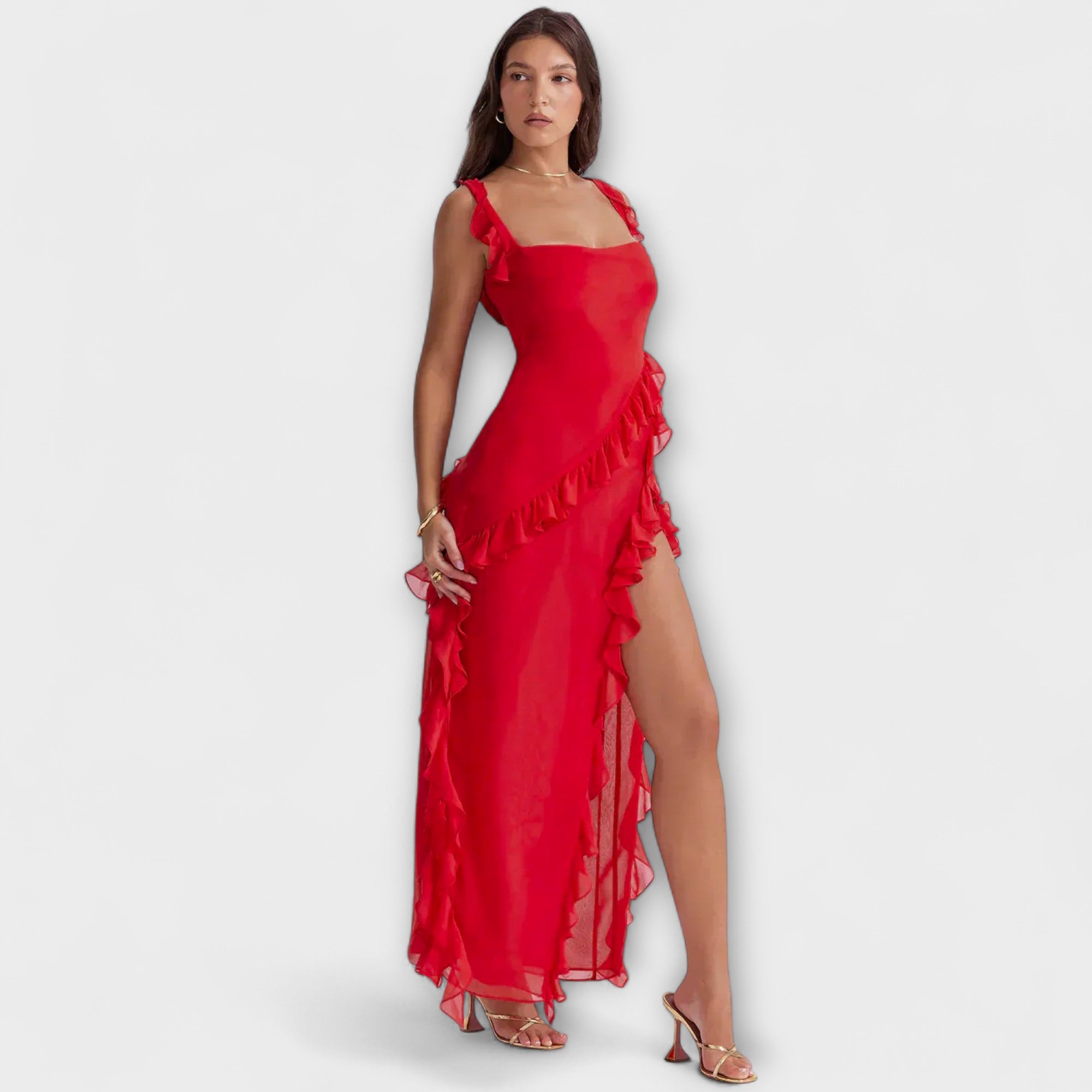 Lara - Stilfuld Maxi Kjole med Slids