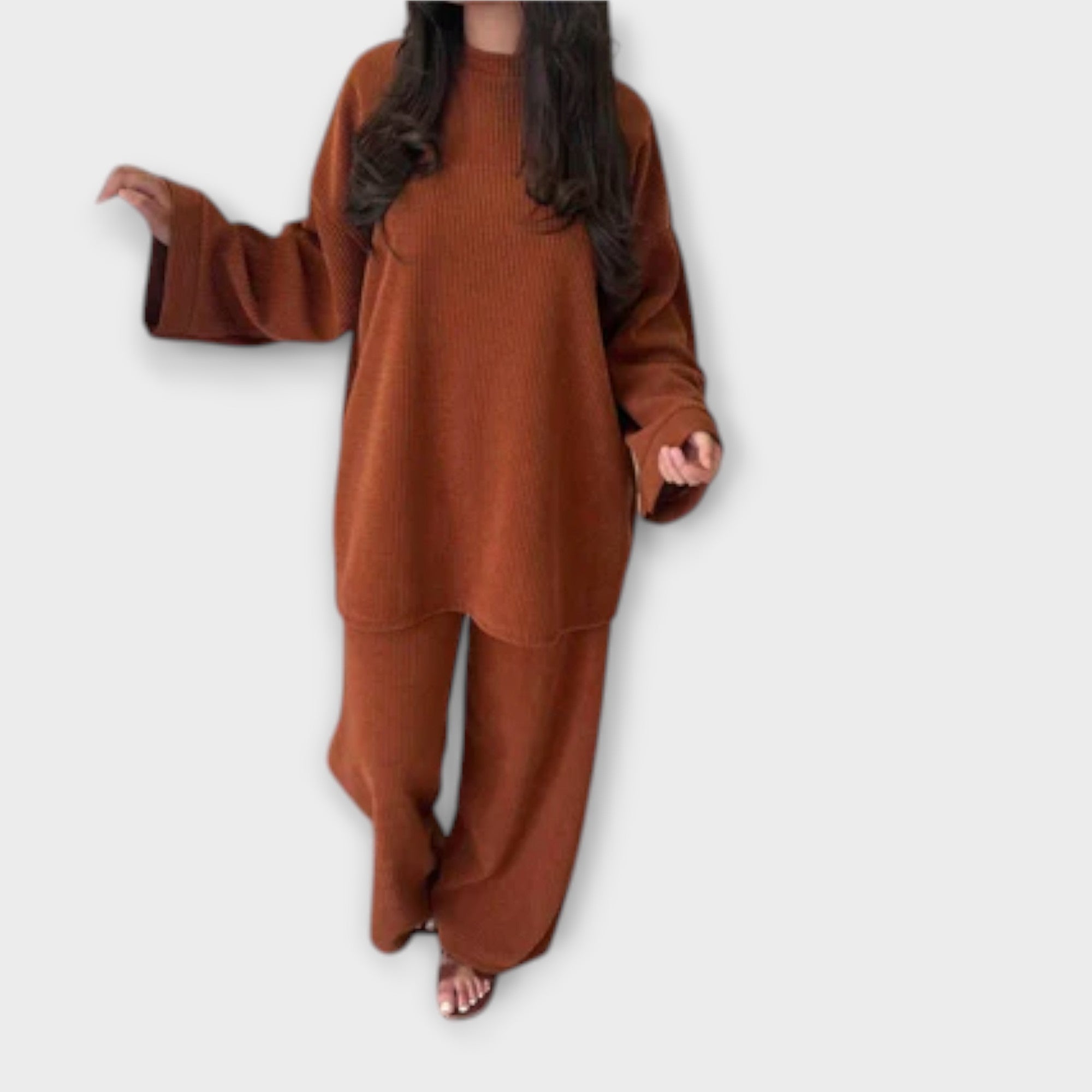 Ingrid - Oversized Sæt - Ribbet Stil