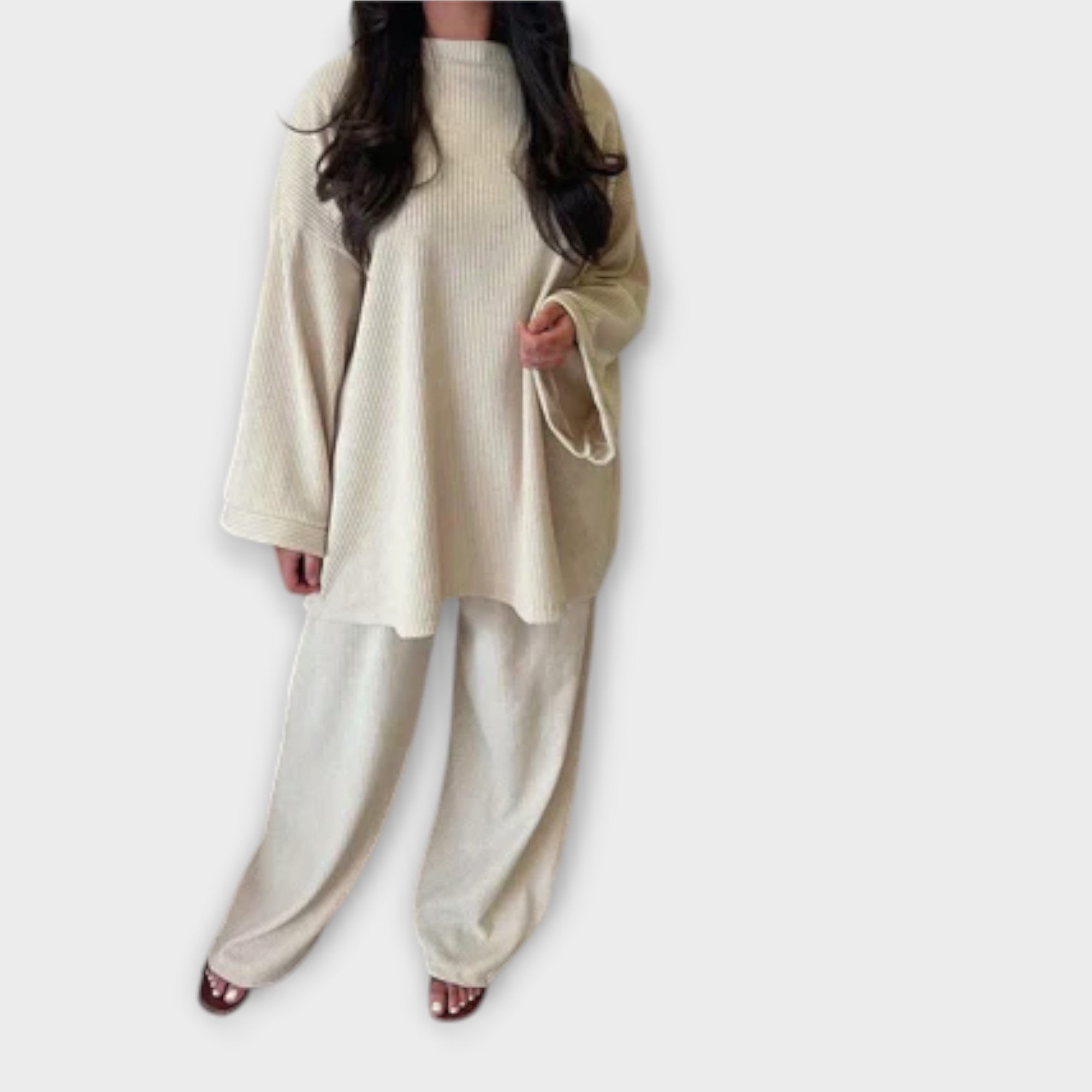 Ingrid - Oversized Sæt - Ribbet Stil