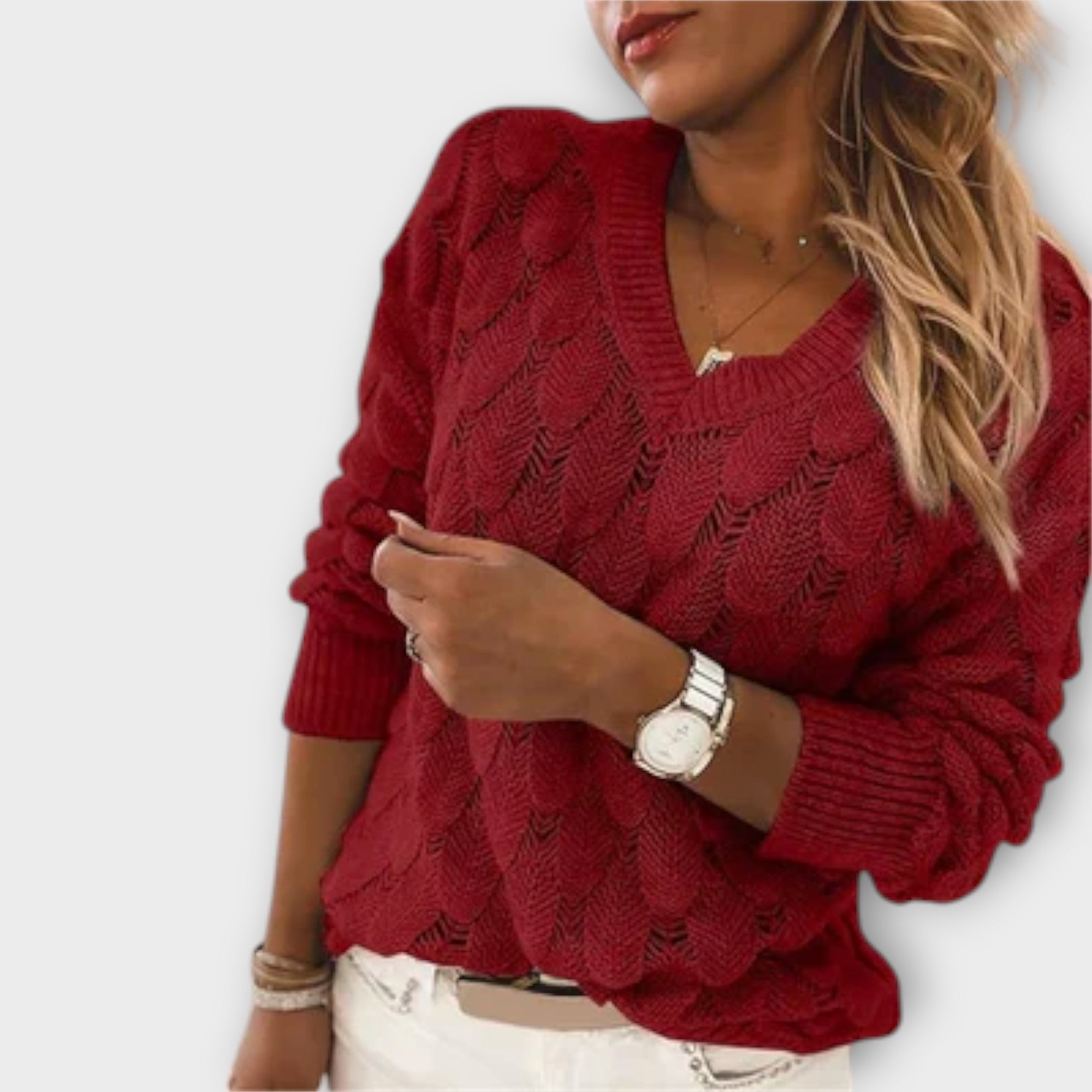 Noemier - Pullover med V-hals