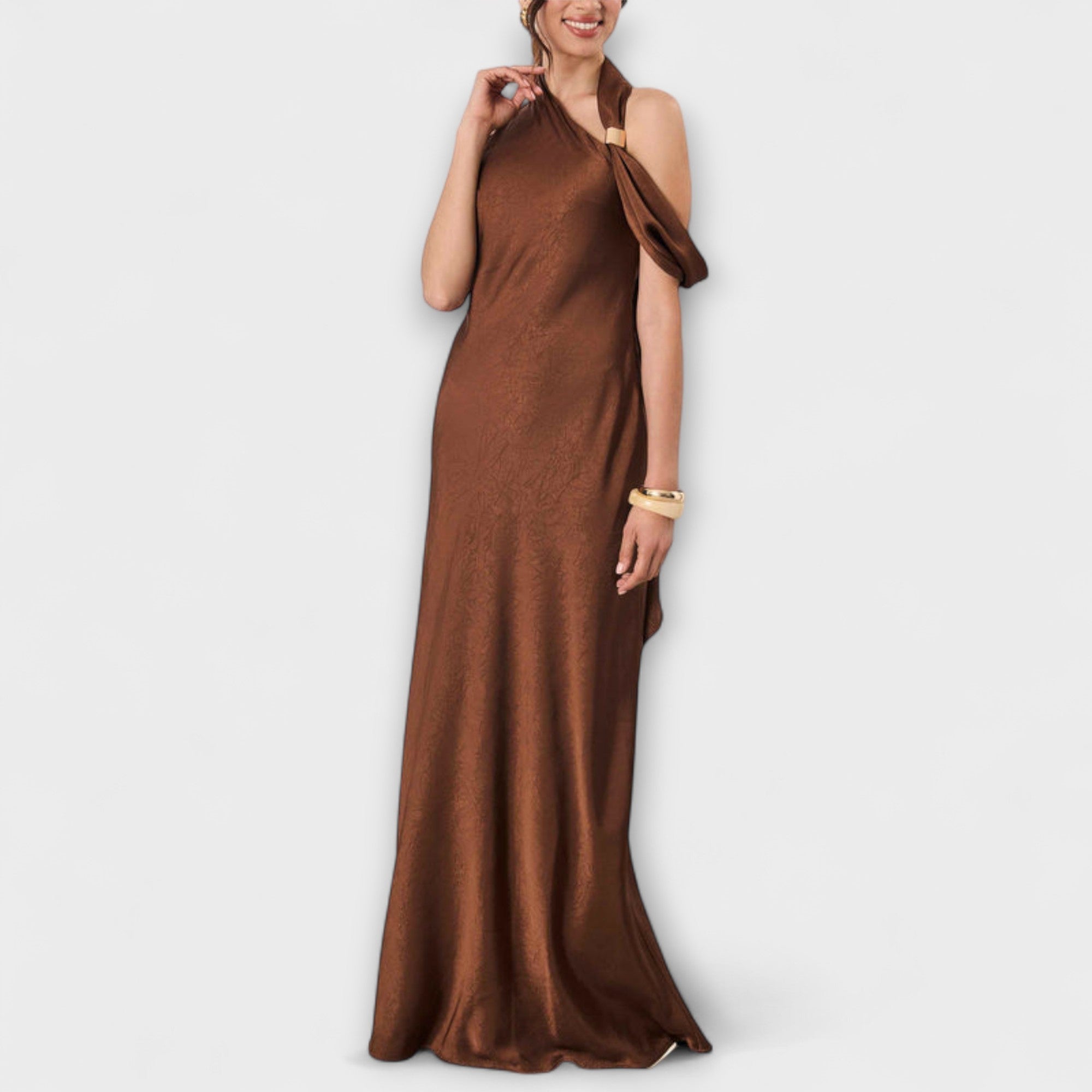 Azura - Chic Maxi Kjole i Satin