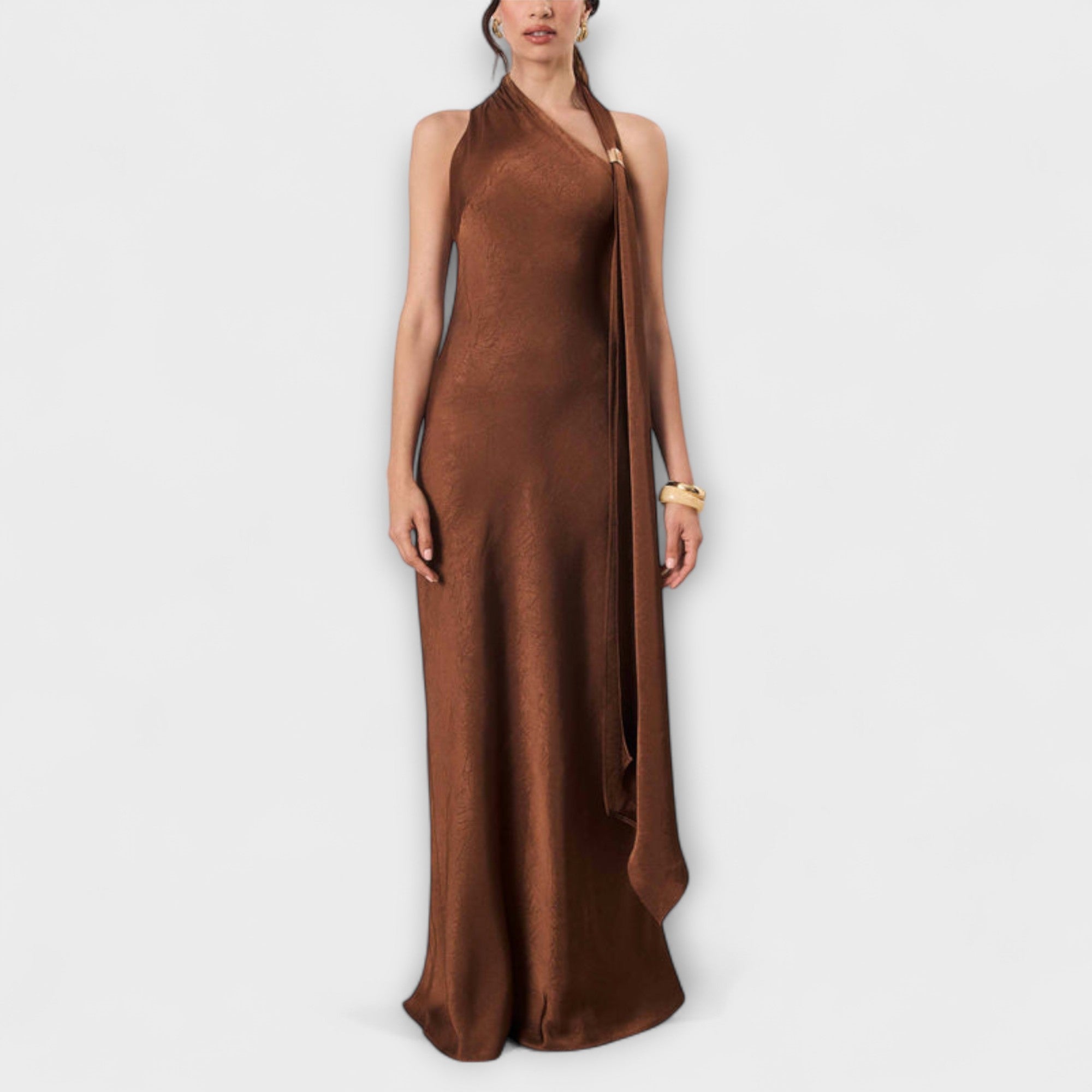 Azura - Chic Maxi Kjole i Satin