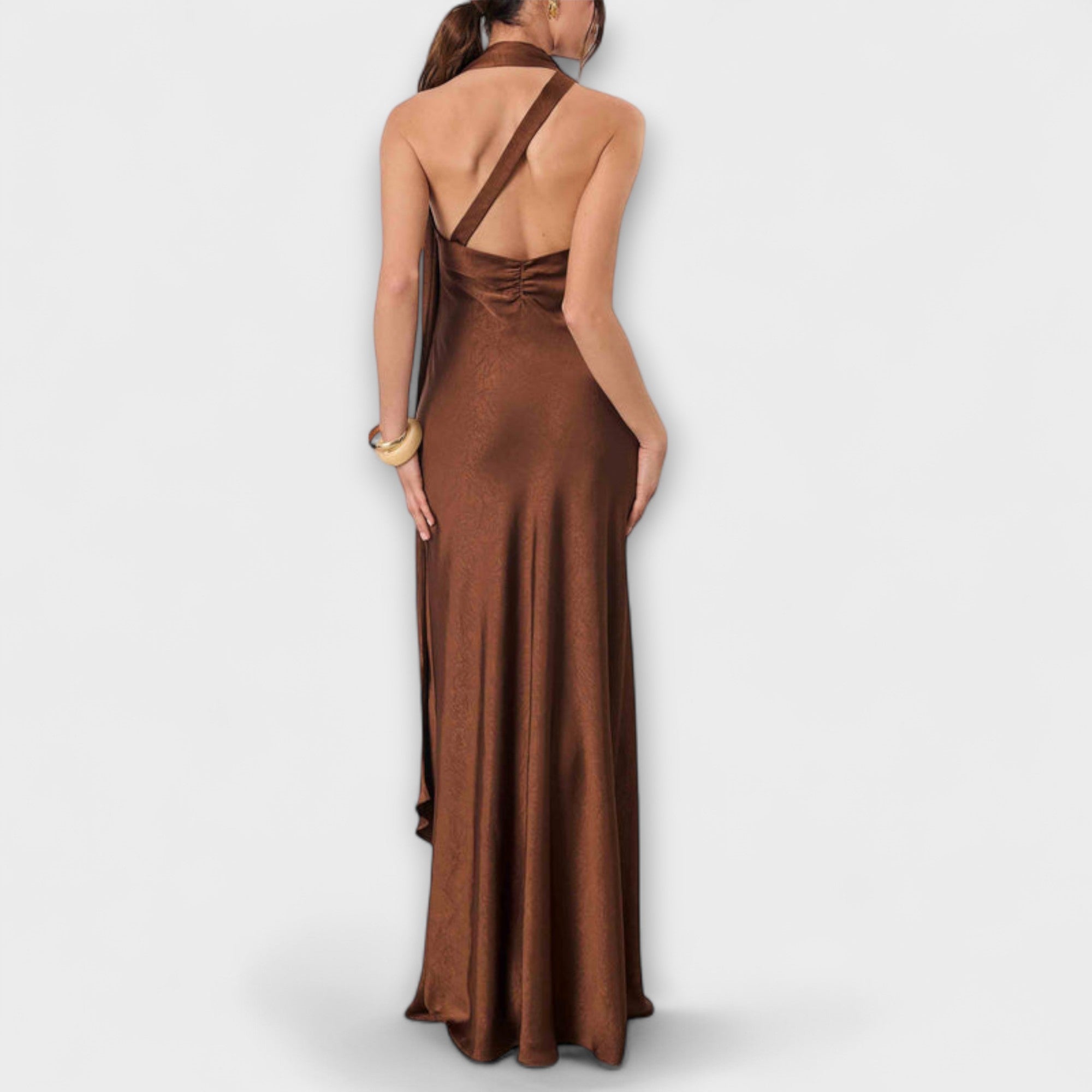Azura - Chic Maxi Kjole i Satin
