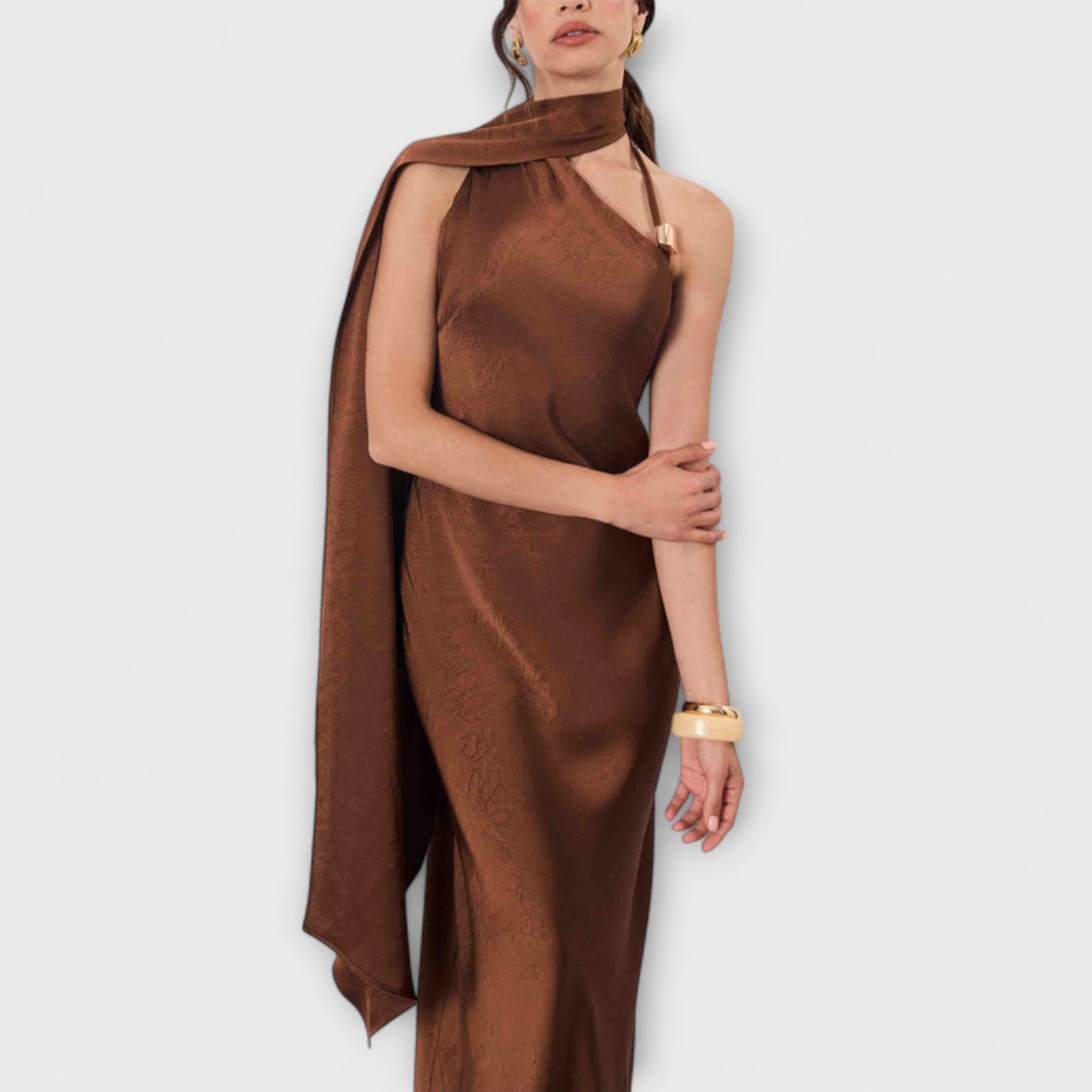 Azura - Chic Maxi Kjole i Satin