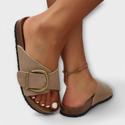Margie - Kvinders Kork Sandaler med Spænde Design
