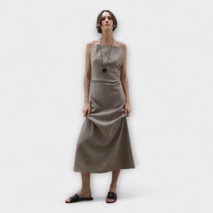 Clara - Flydende Maxi Kjole lavet af Linned Blend