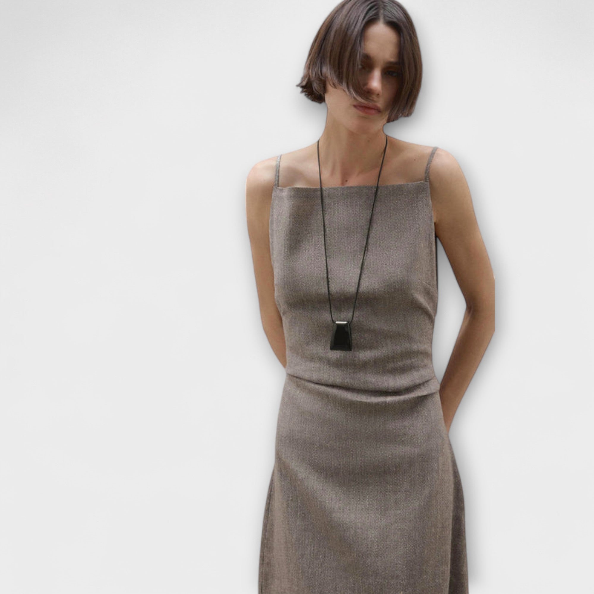 Clara - Flydende Maxi Kjole lavet af Linned Blend
