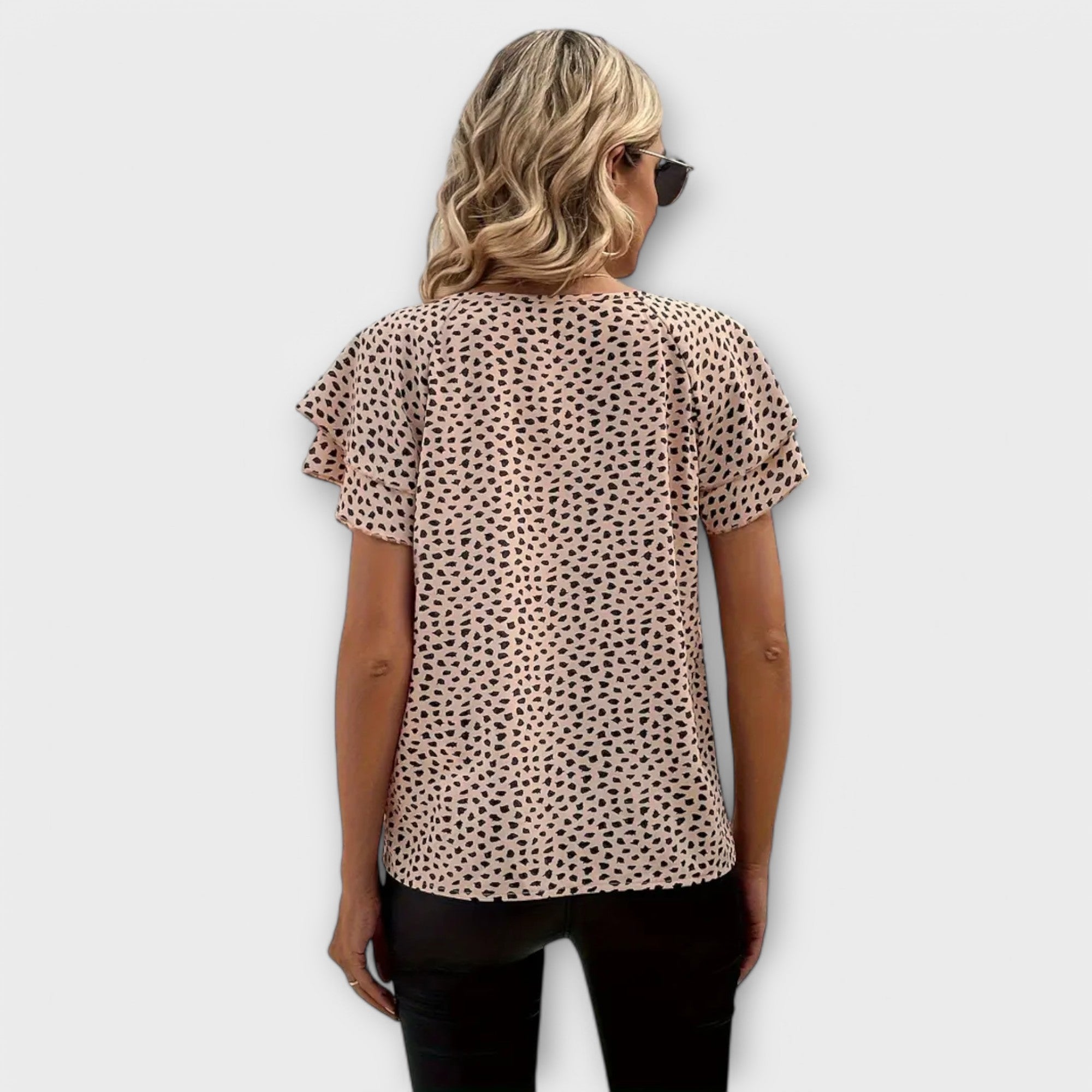 Emily - Bluse med All-Over Print