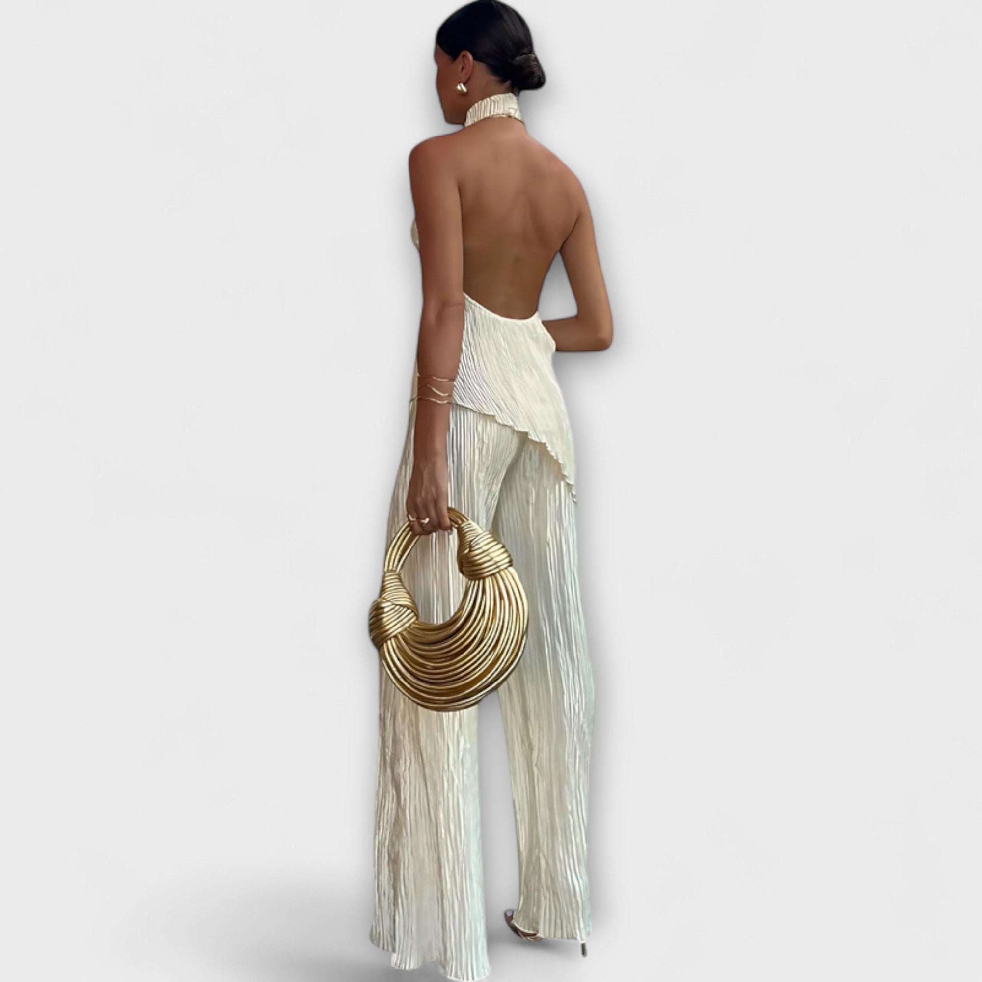 Pilarica - Elegant Plisseret Asymmetrisk Sæt
