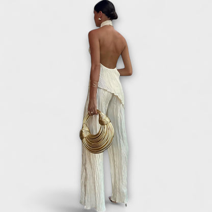 Pilarica - Elegant Plisseret Asymmetrisk Sæt
