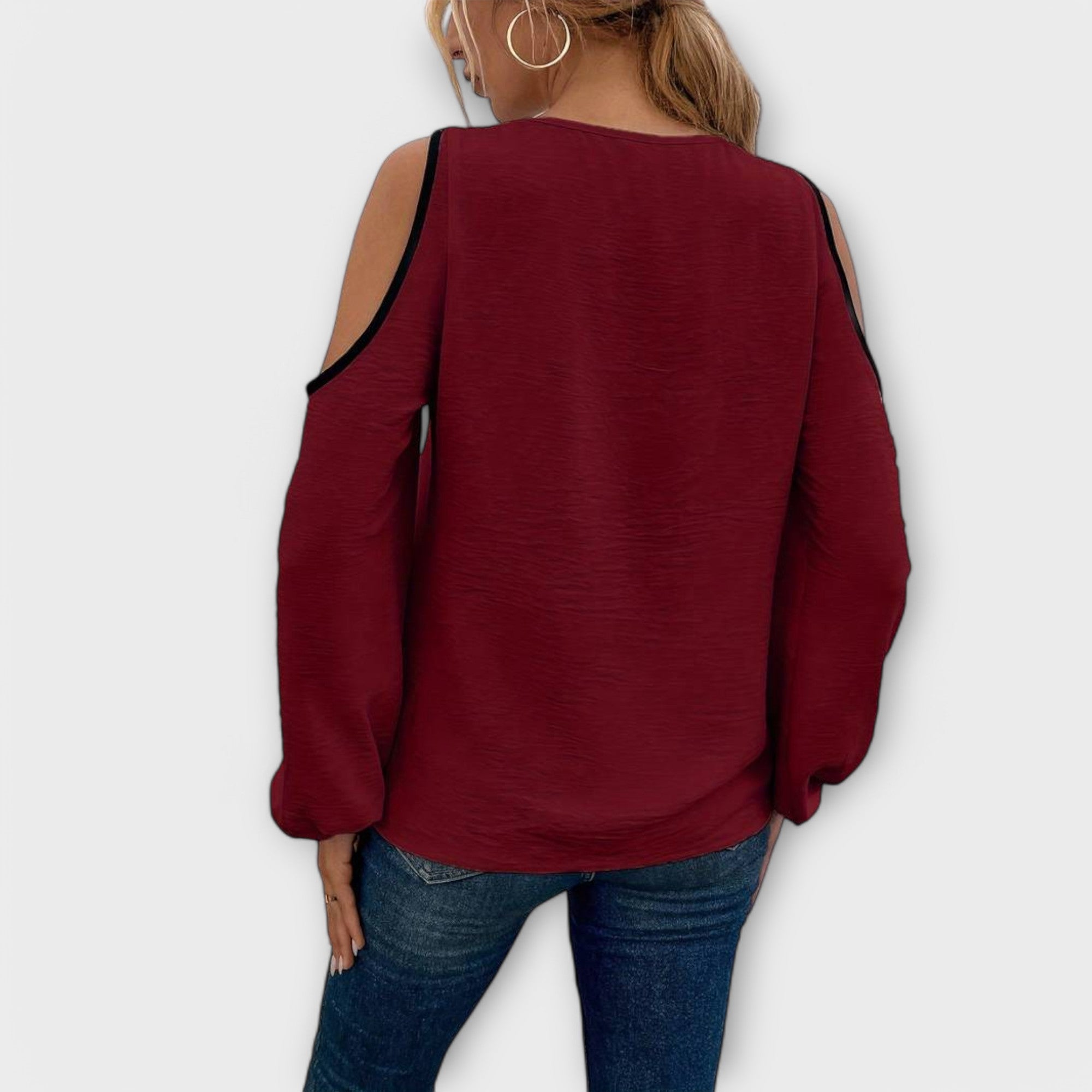 Scarlett - Bluse med Fyrkantet Udsnit