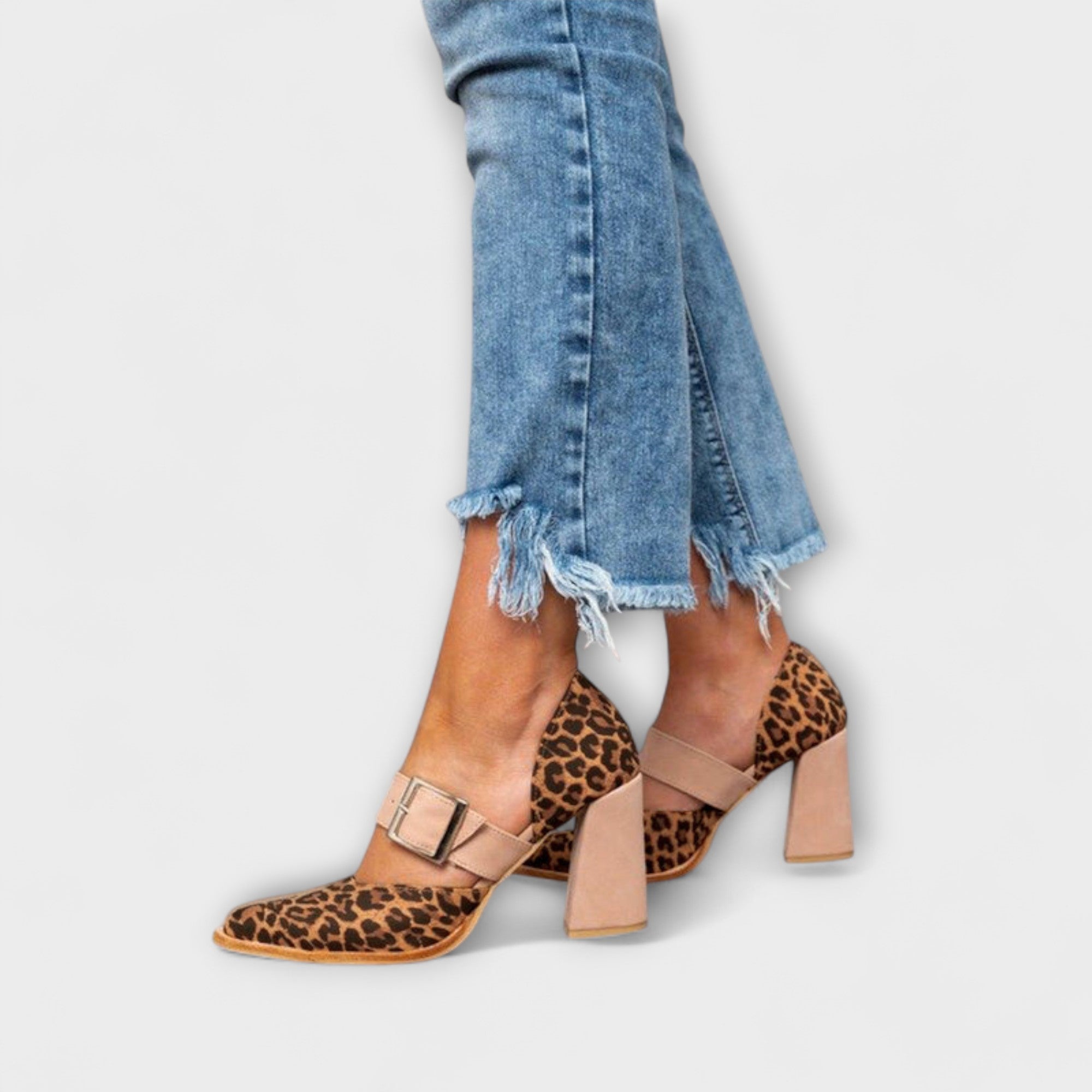 Avano - Leopardprint Hæl Sandaler