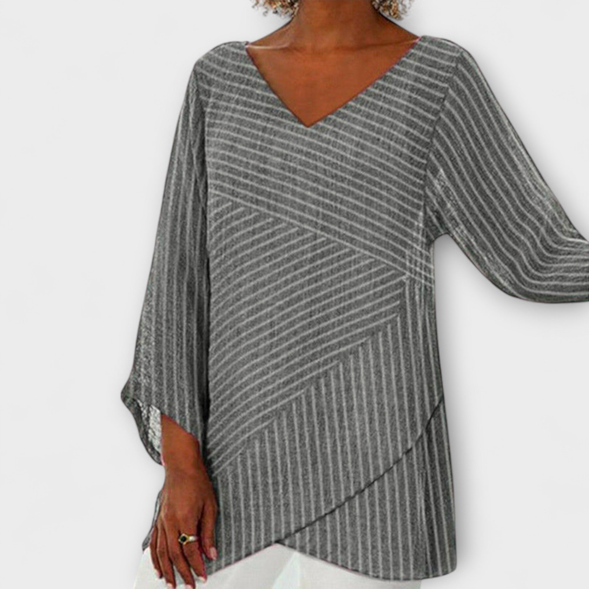 Penelope - Stribet Draperet Top