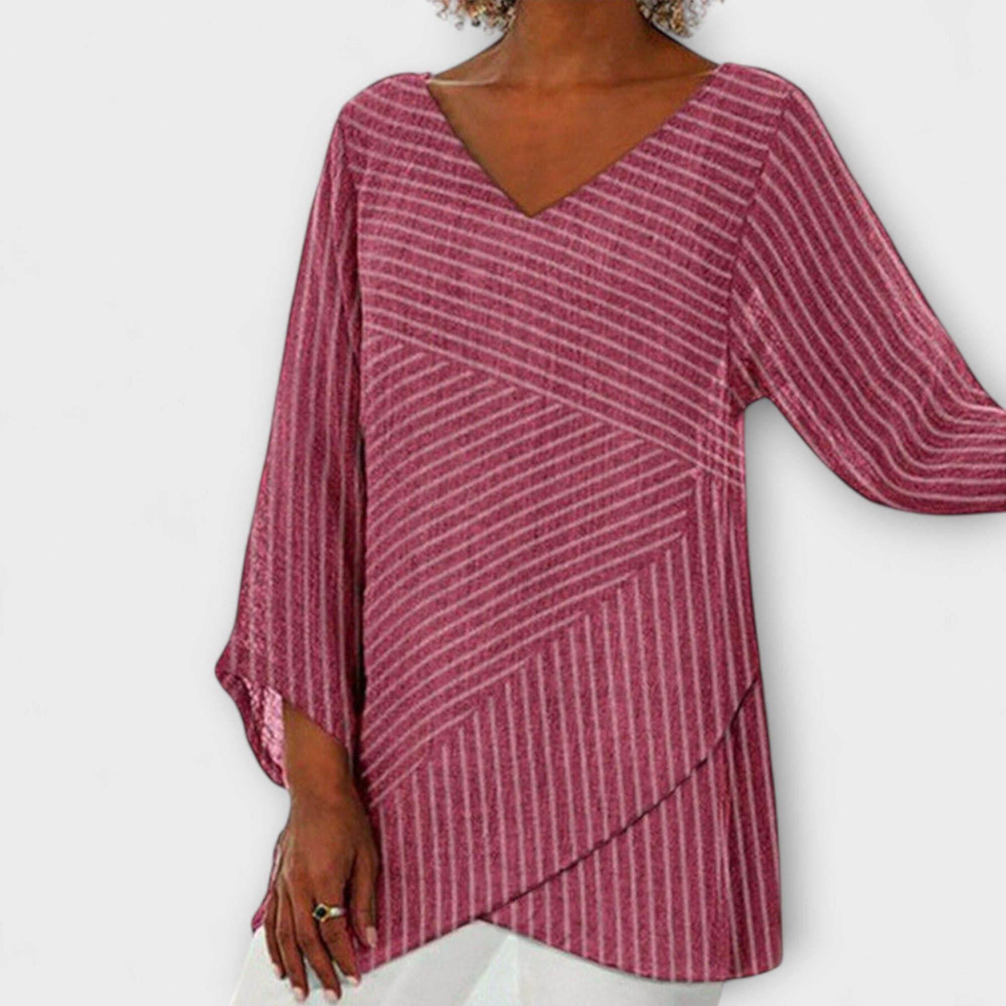 Penelope - Stribet Draperet Top