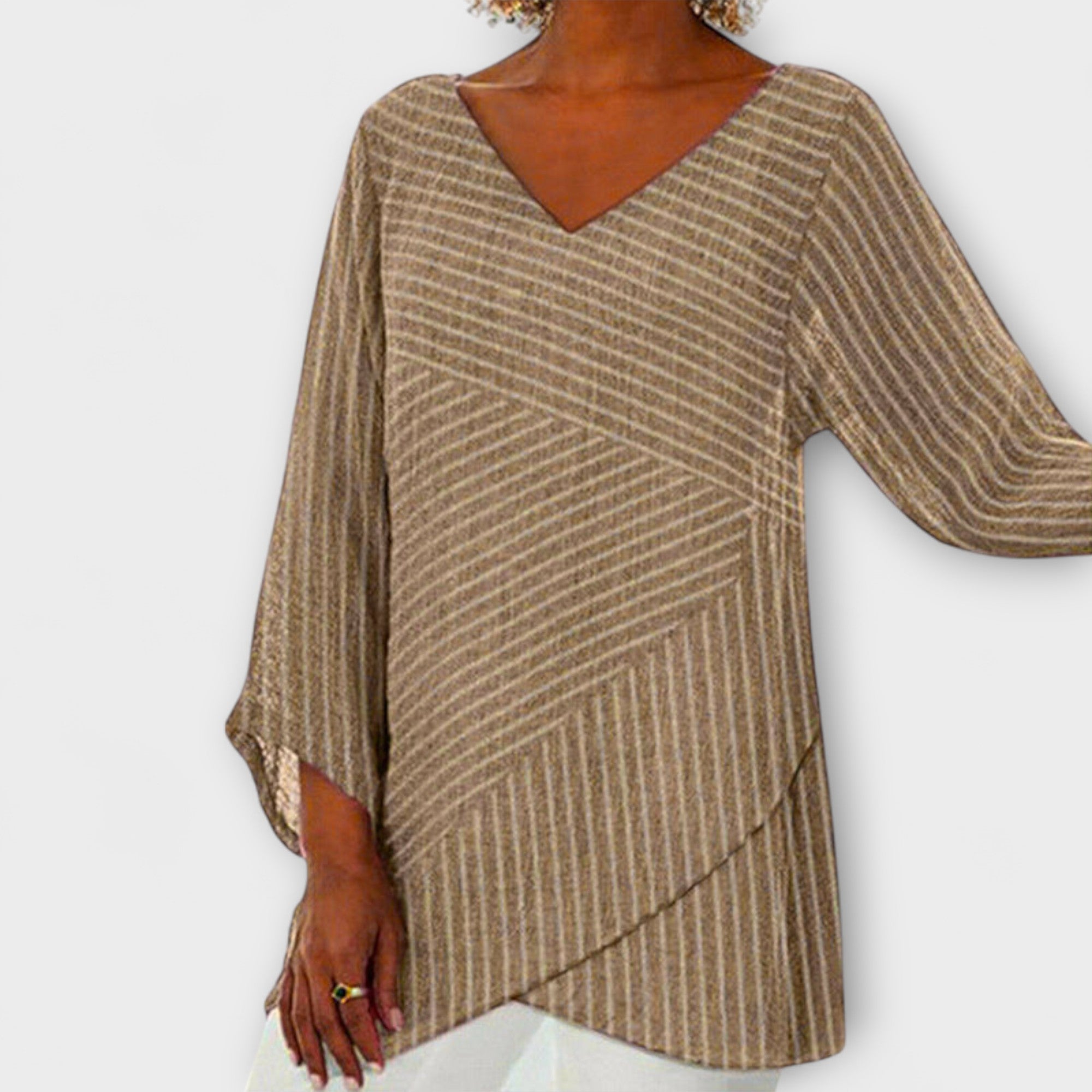 Penelope - Stribet Draperet Top
