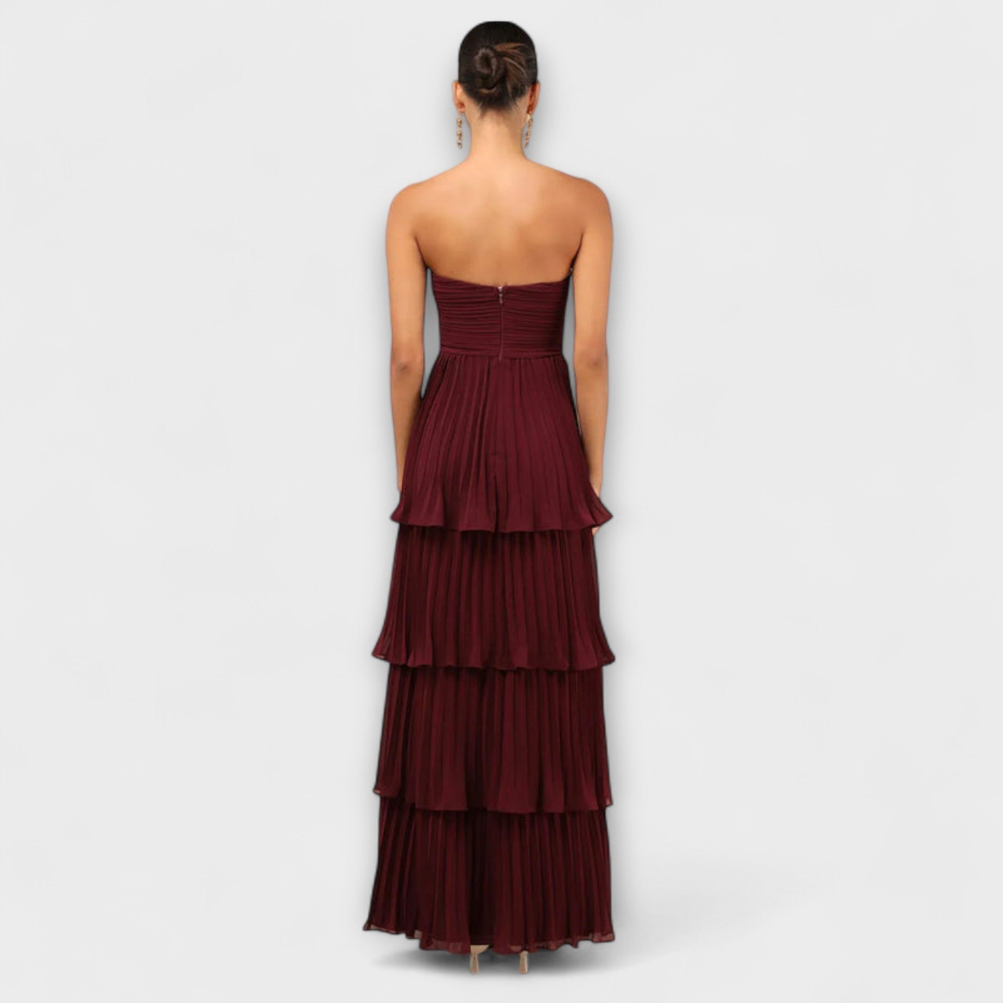 Lorena - Strapless Tiered Maxi Kjole