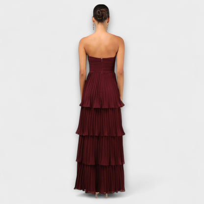 Lorena - Strapless Tiered Maxi Kjole