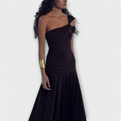 Margot - Off-Shoulder Fitted Maxi Kjole