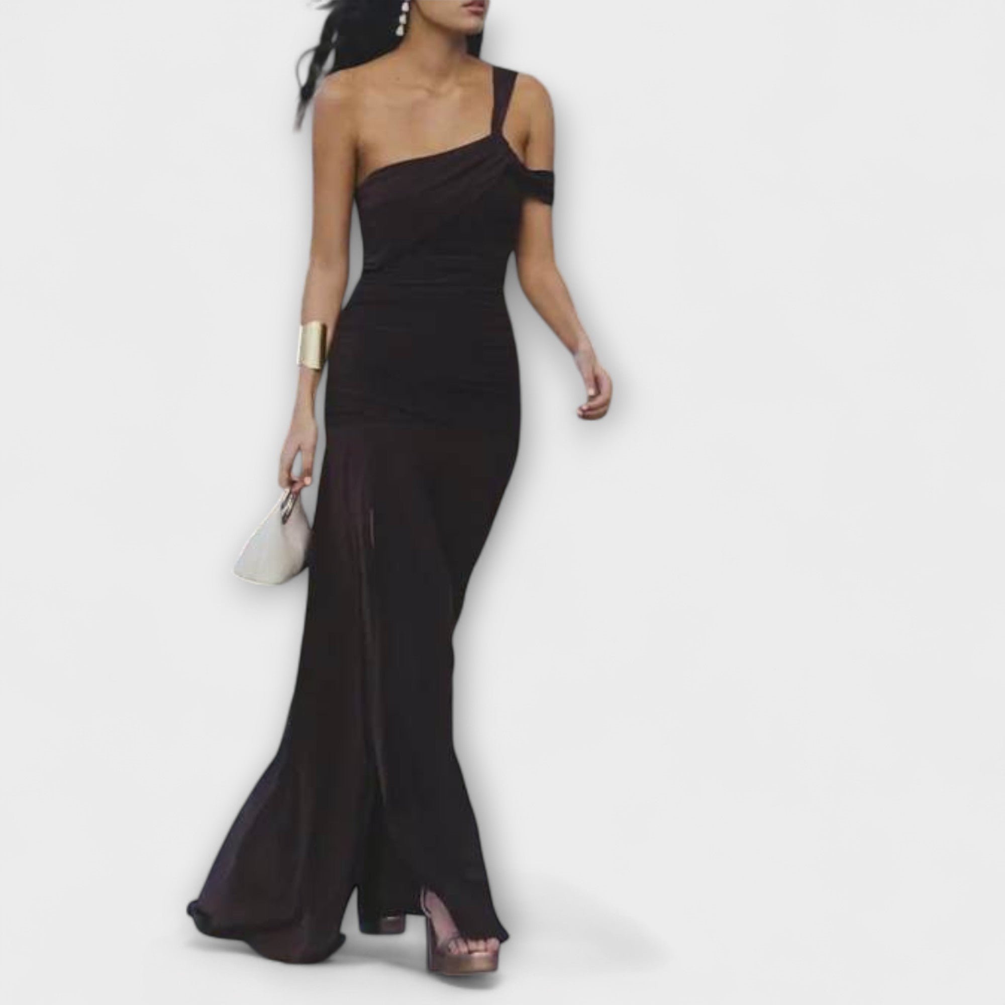Margot - Off-Shoulder Fitted Maxi Kjole