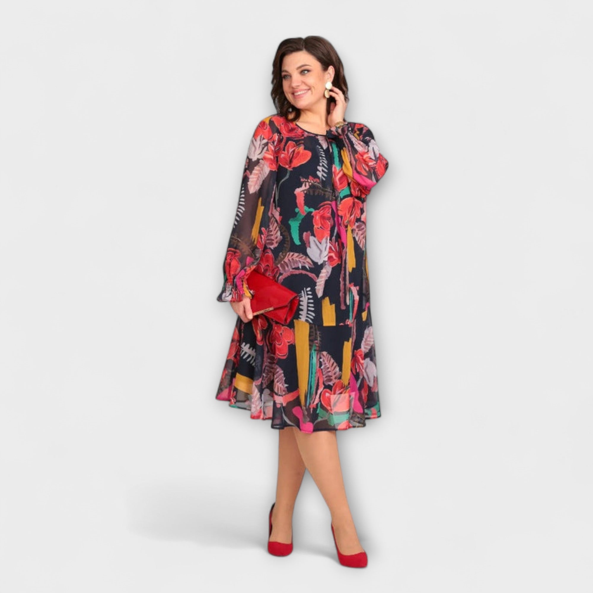 Caroline - Elegant Plus-Size Kjole for Ultimativ Komfort