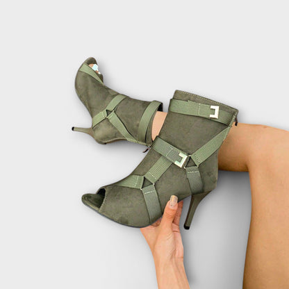 Elegant Højhælede Sandaler med Åben Tå