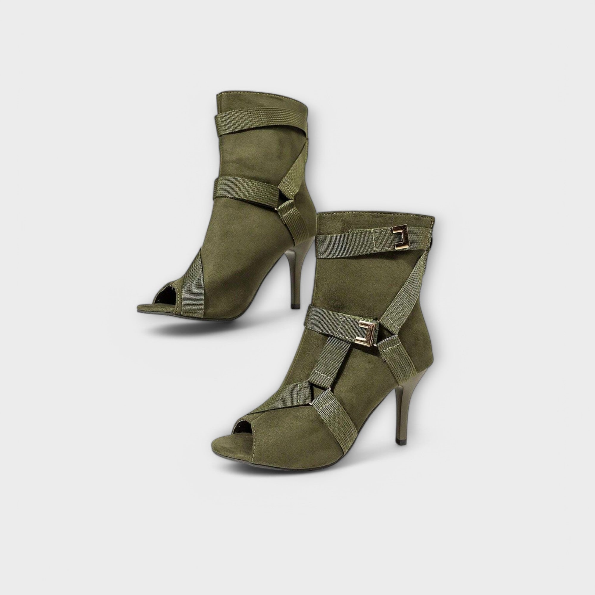 Elegant Højhælede Sandaler med Åben Tå