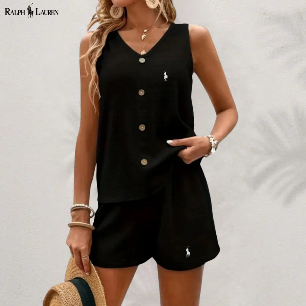 R. Lauren Knappet Tank & Shorts Sæt