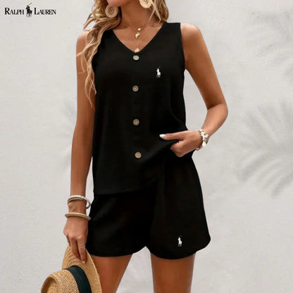 R. Lauren Knappet Tank & Shorts Sæt