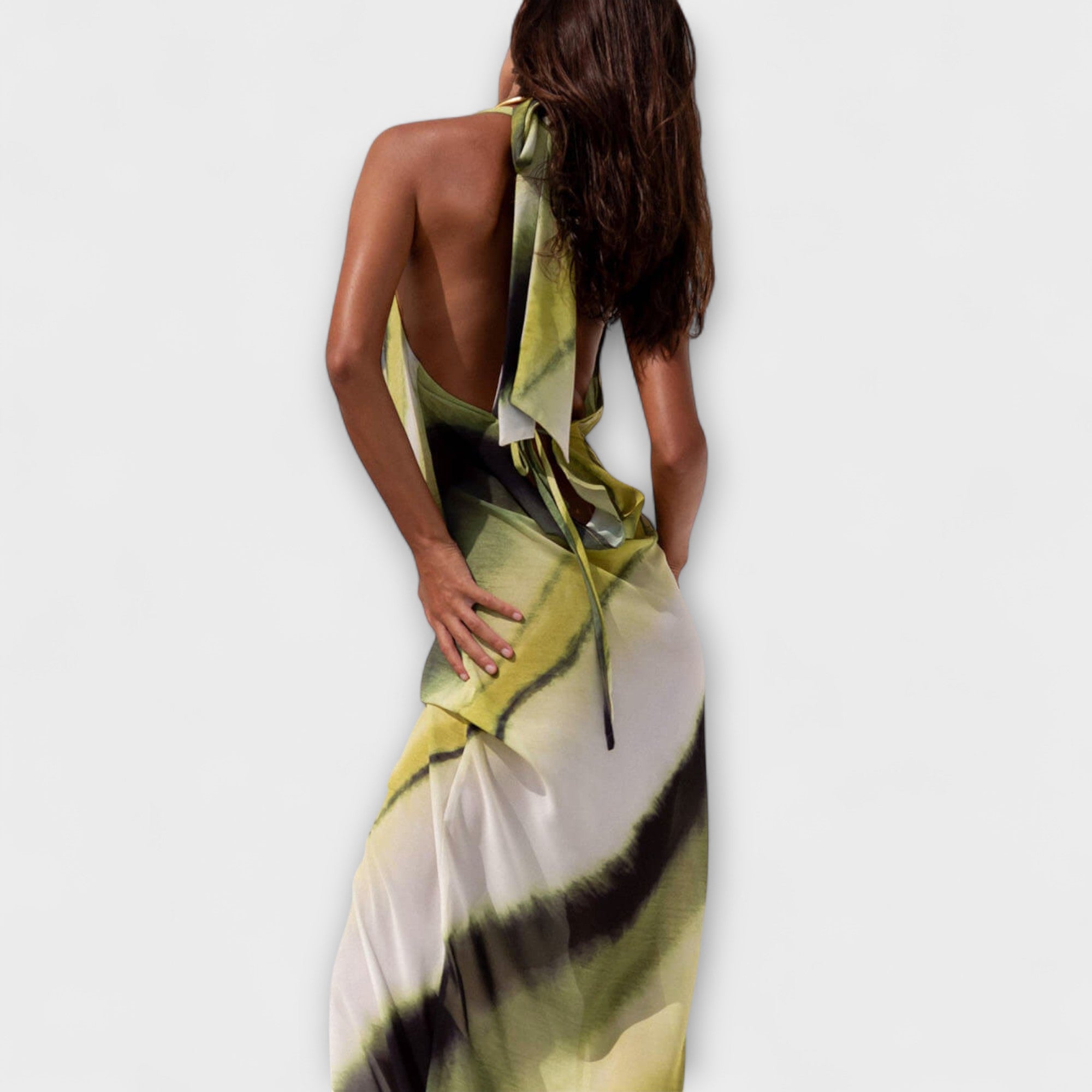 Klassisk Tie-Dye Gradient Maxi Kjole