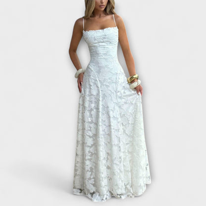 Emberly - Elegant Jacquard Maxi Kjole