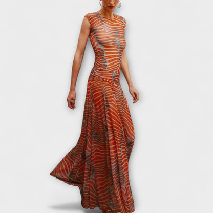 Phoenix - Glitrende Bølge Mesh Bodysuit