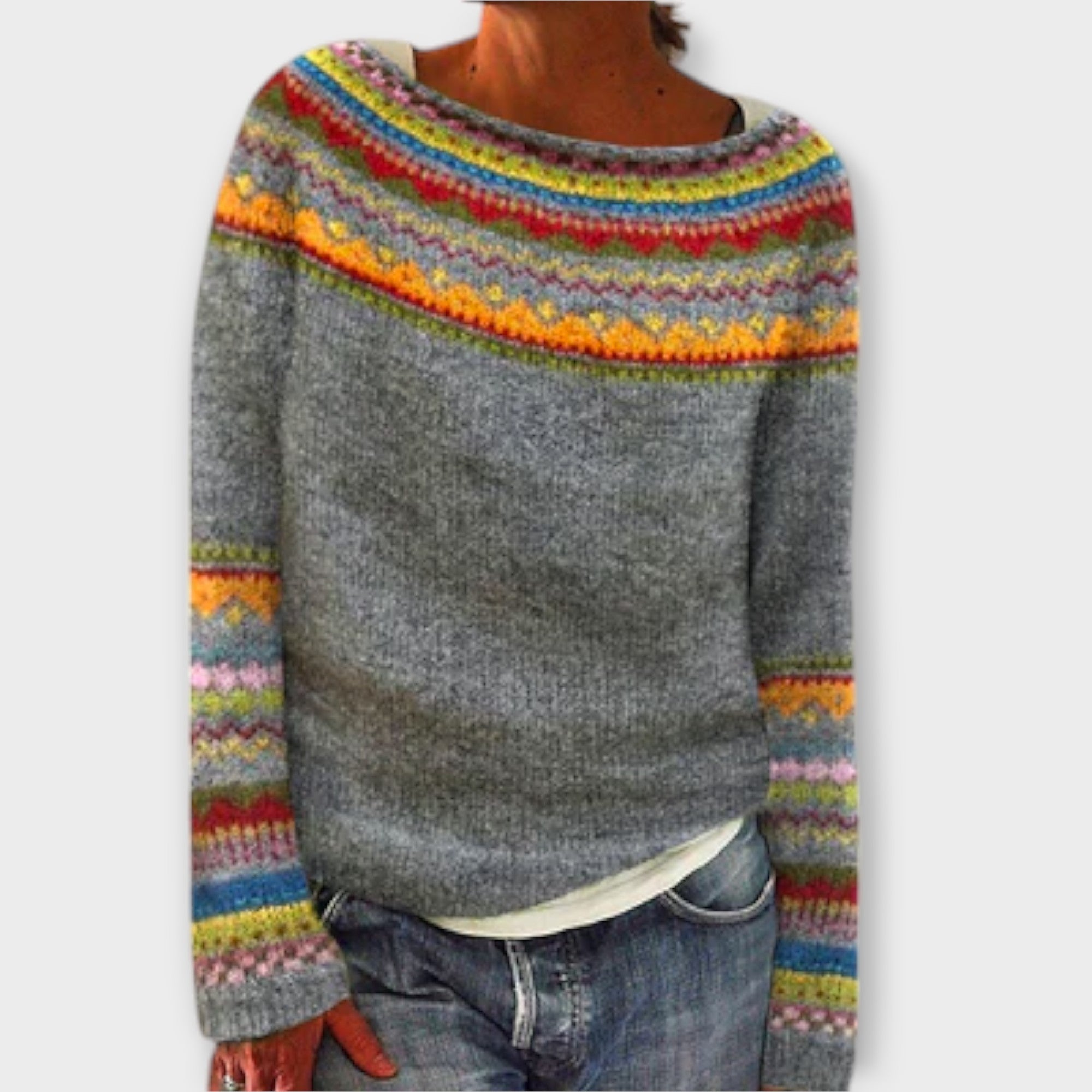 Vintage Strik Sweater til Kvinder