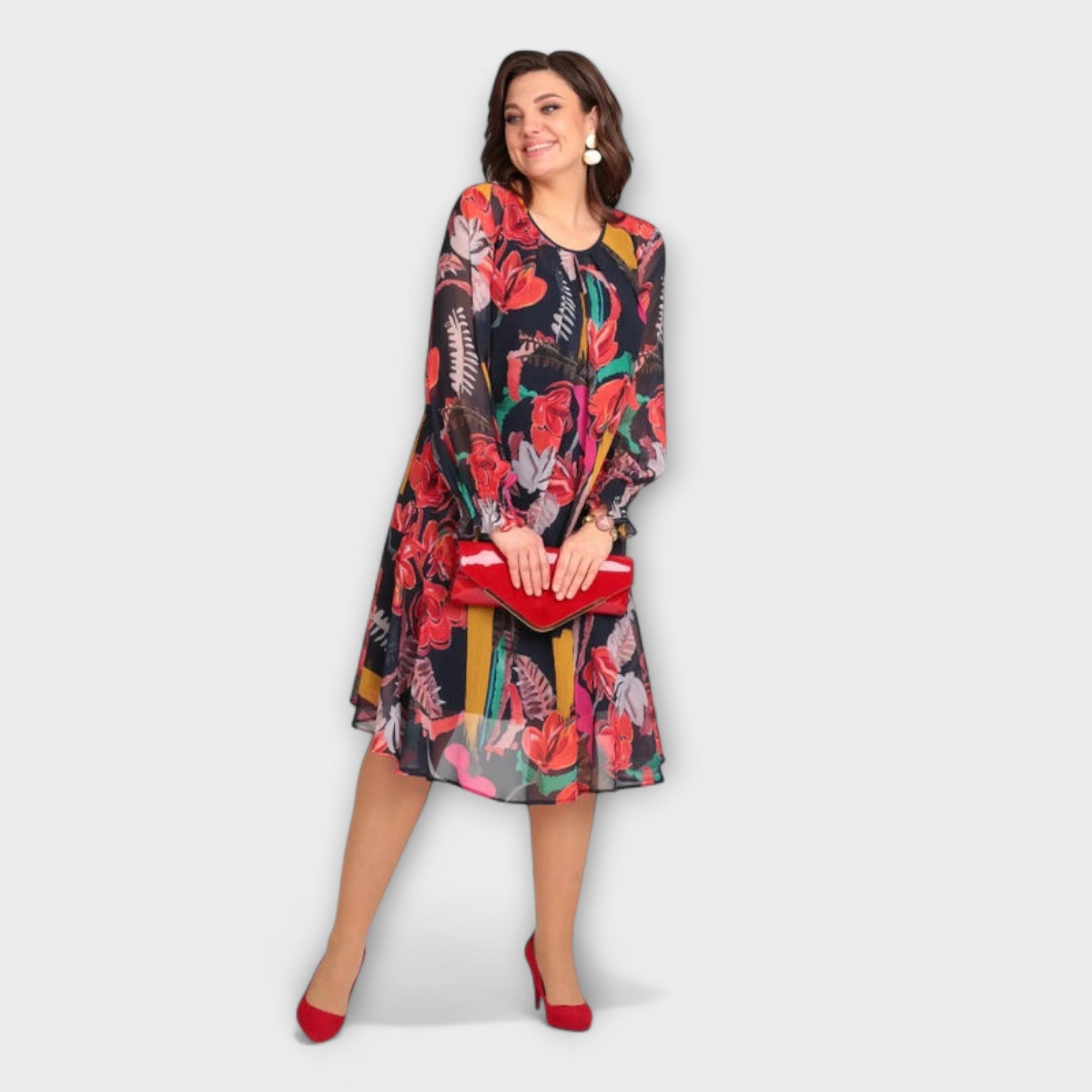 Caroline - Elegant Plus-Size Kjole for Ultimativ Komfort
